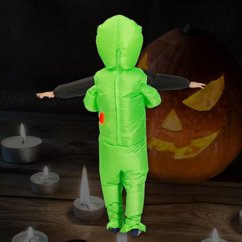 Alien Kostüm Kinder 120–140cm – mit Lüfter & Batteriekasten - Image 2