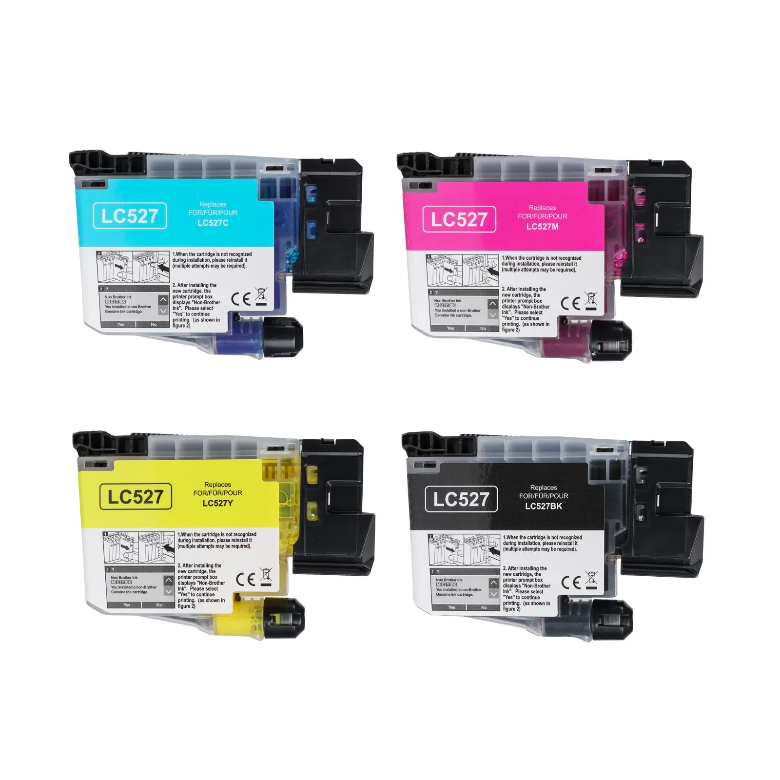 Alternative Tintenpatrone zu Brother LC527VAL Multipack 4er Set