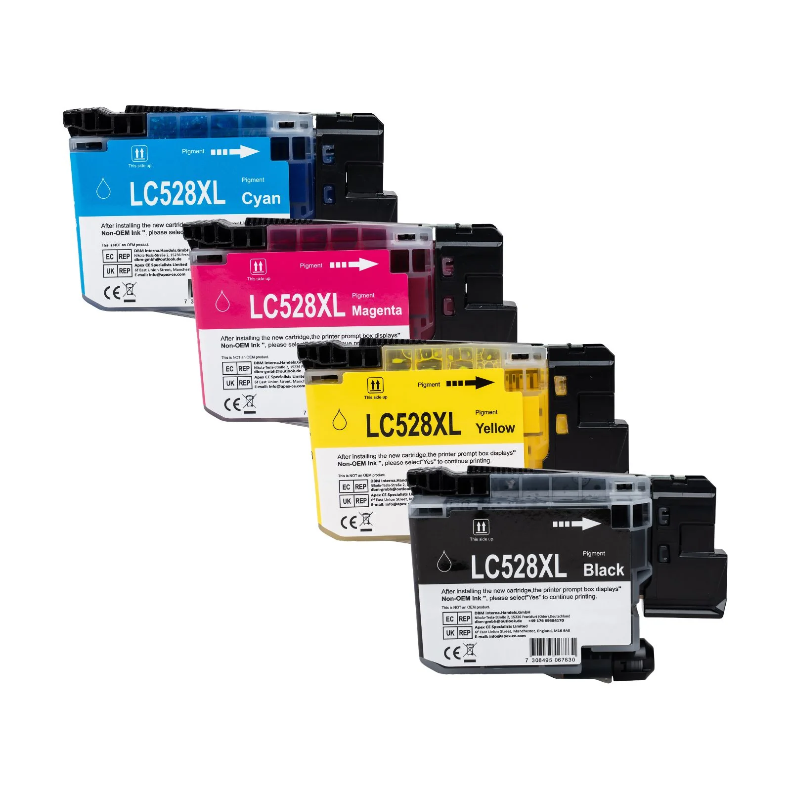 Alternative Tintenpatrone zu Brother LC528 - Black Cyan Yellow Magenta - 4er Set