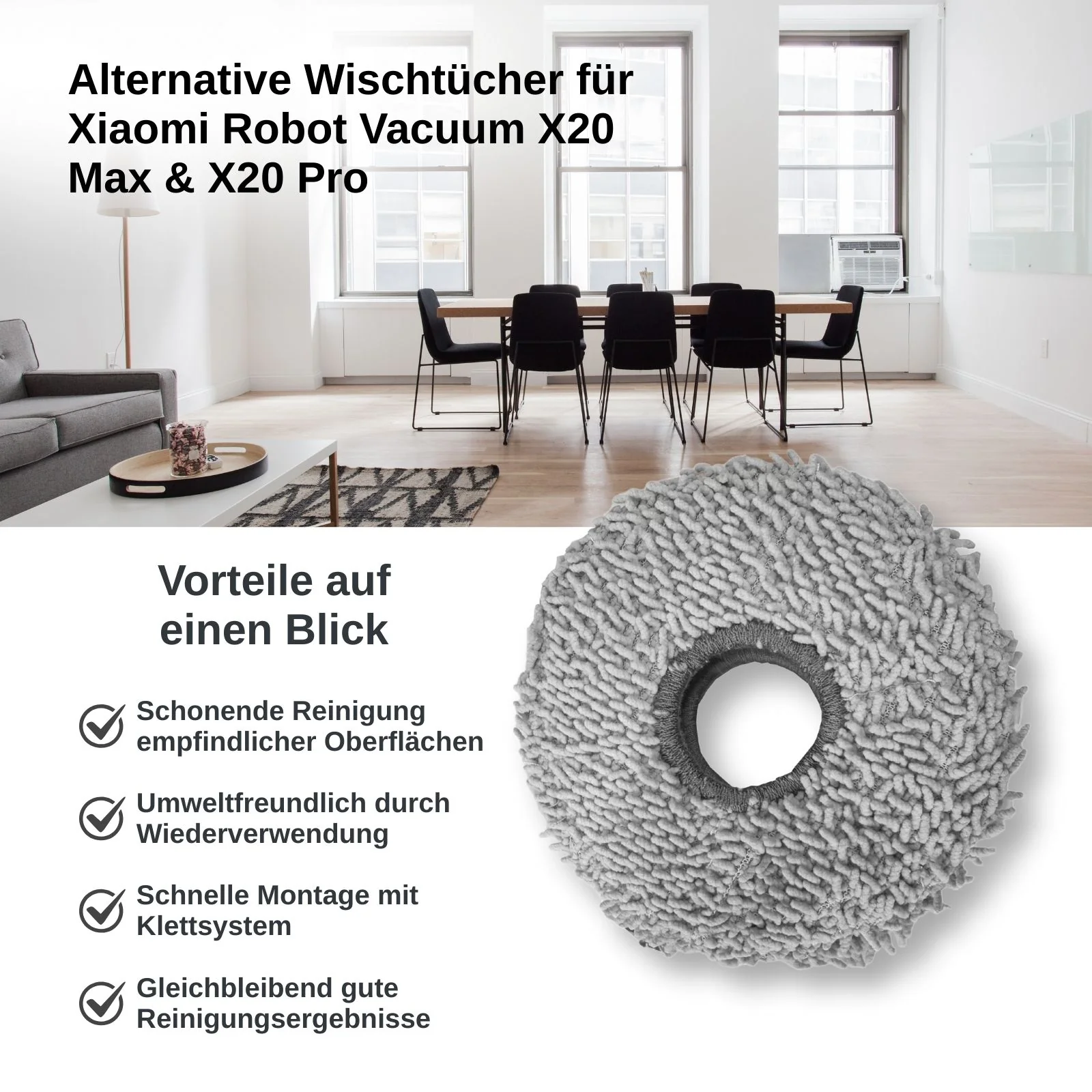 Alternative Wischtücher für Xiaomi Robot Vacuum X20 Max X20 Pro - Image 2
