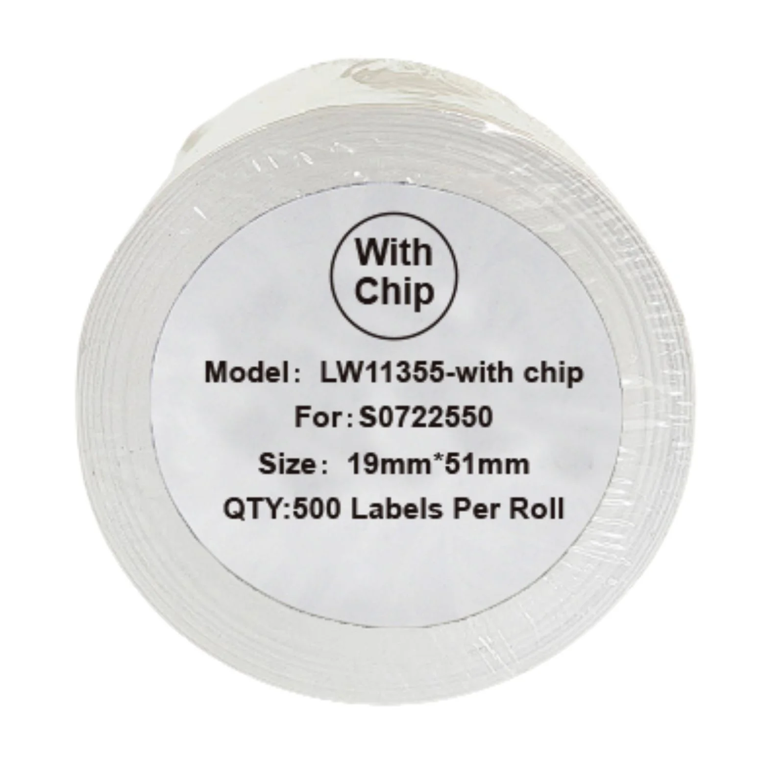 Alternative Etikettenrolle zu Dymo 11355 mit Chip / S0722550 mit Chip