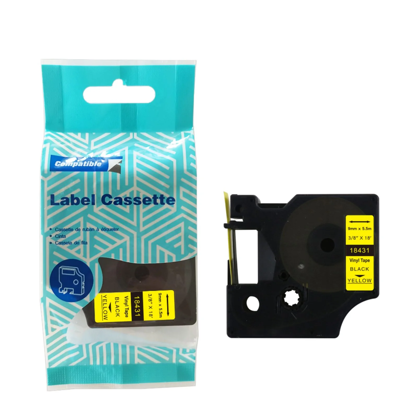 Alternatives Etikettenband zu Dymo 18431 / S0718440 Vinyletiketten