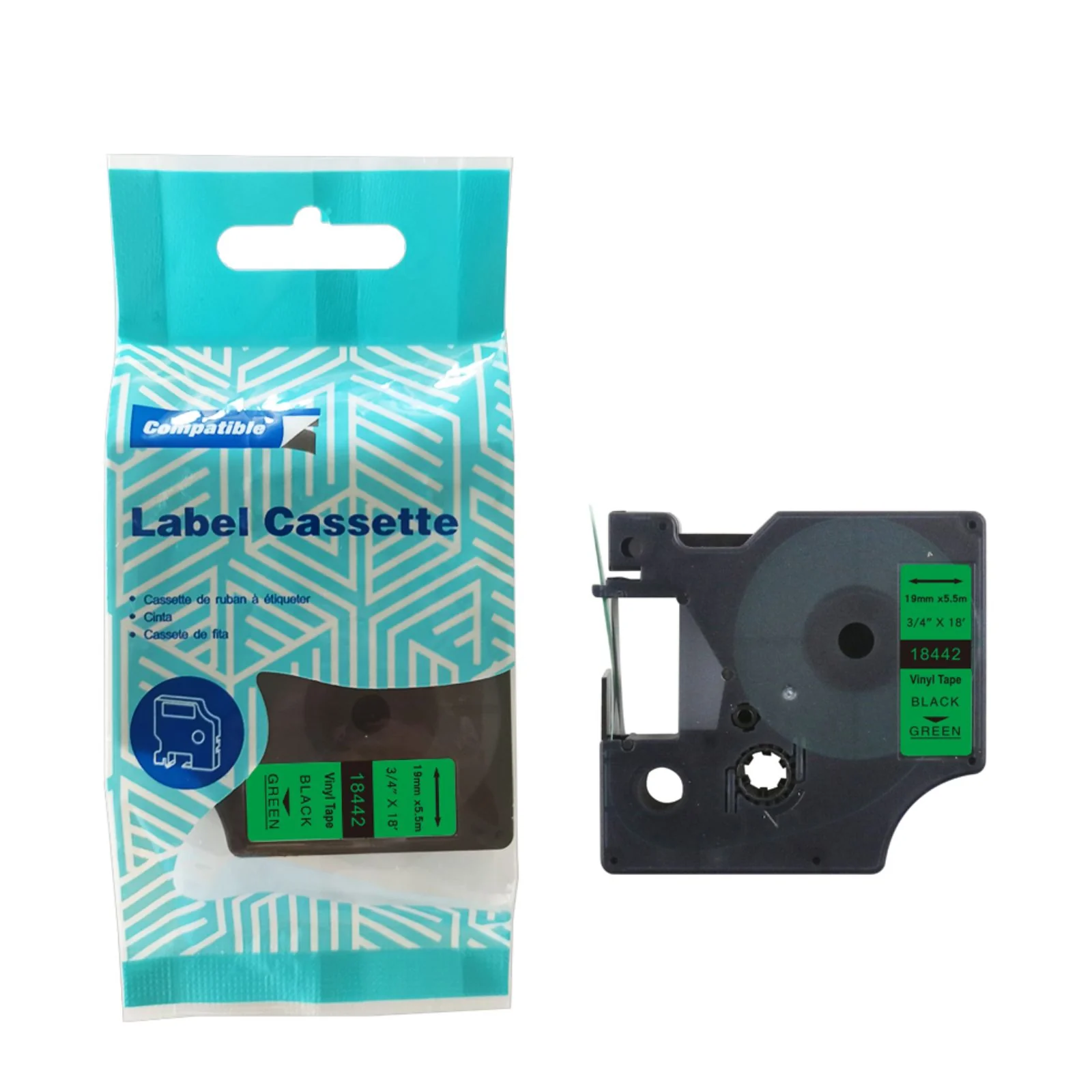 Alternatives Etikettenband zu Dymo 18442 / S0718570 Vinyletiketten