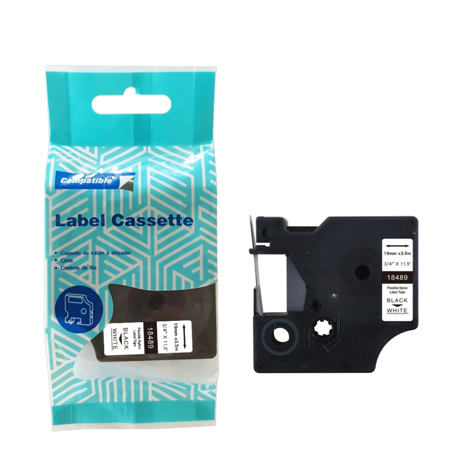 Alternatives Etikettenband zu Dymo 18489 / S0718120 Nylonetiketten