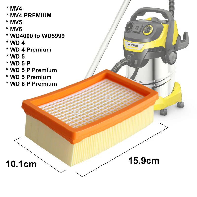 Alternativer Flachfaltenfilter für Kärcher Nass-/Trockensauger MV KWD WD - Image 2