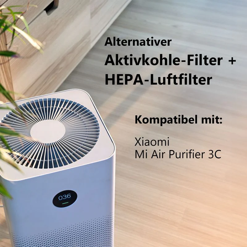 Alternatives HEPA- & Aktivkohlefilter-Set zu Xiaomi Mi Air Purifier 3C - Image 2