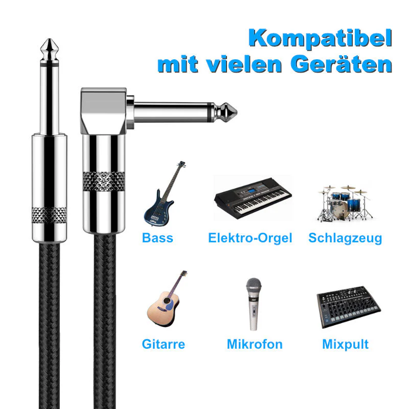 Audiokabel 3.5m Musikinstrumentenkabel Klinkenkabel Gitarrenkabel - Image 3