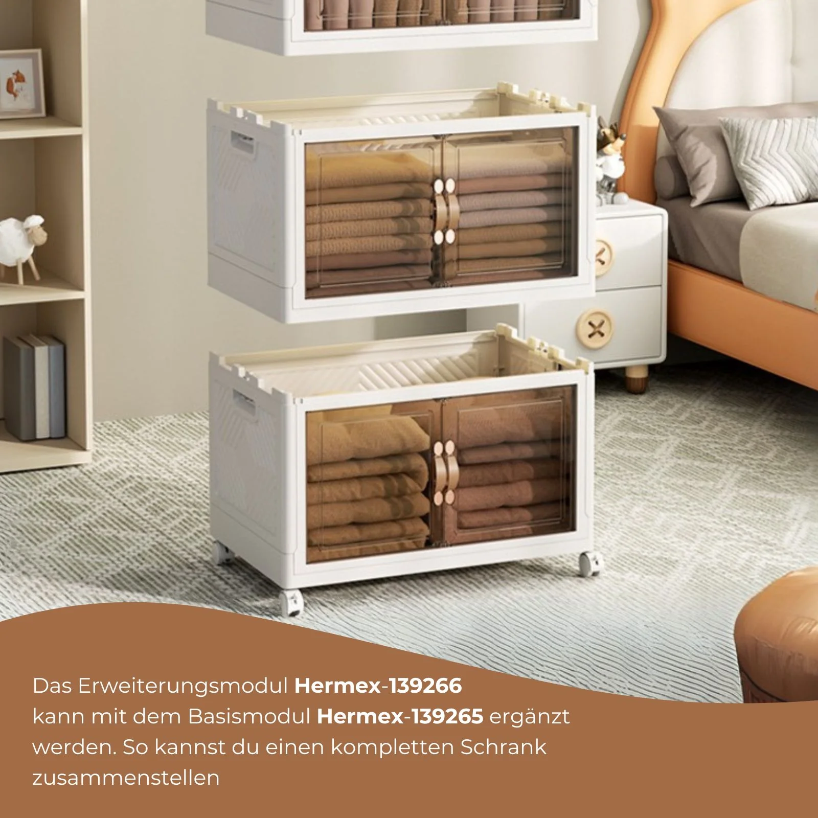 Erweiterung 75 Vorratsschrank Faltbox Haushaltsschrank Rollkommode - Image 6