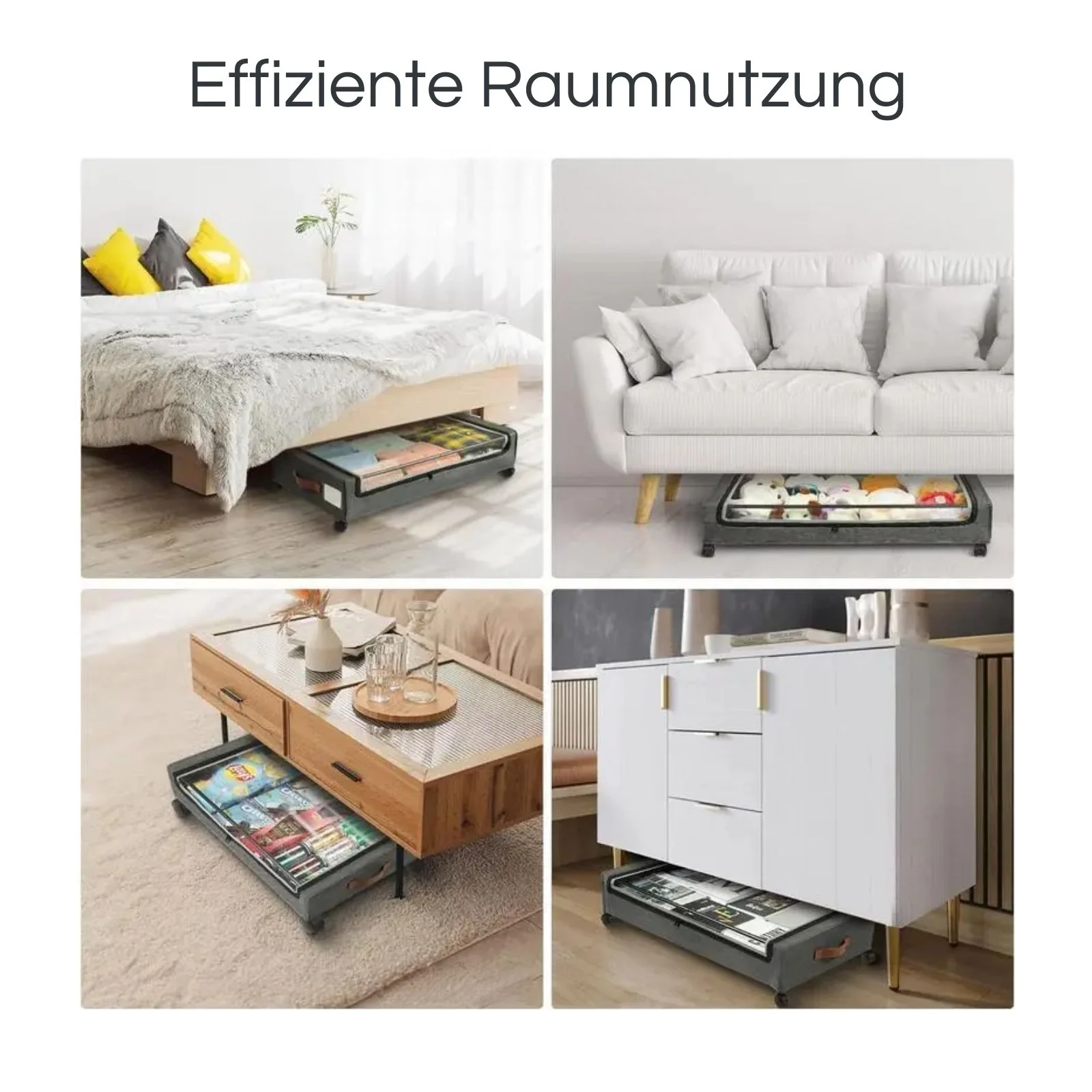 Aufbewahrungsbox mit Rollen Aufbewahrungstasche Unterbettkommode - Image 6