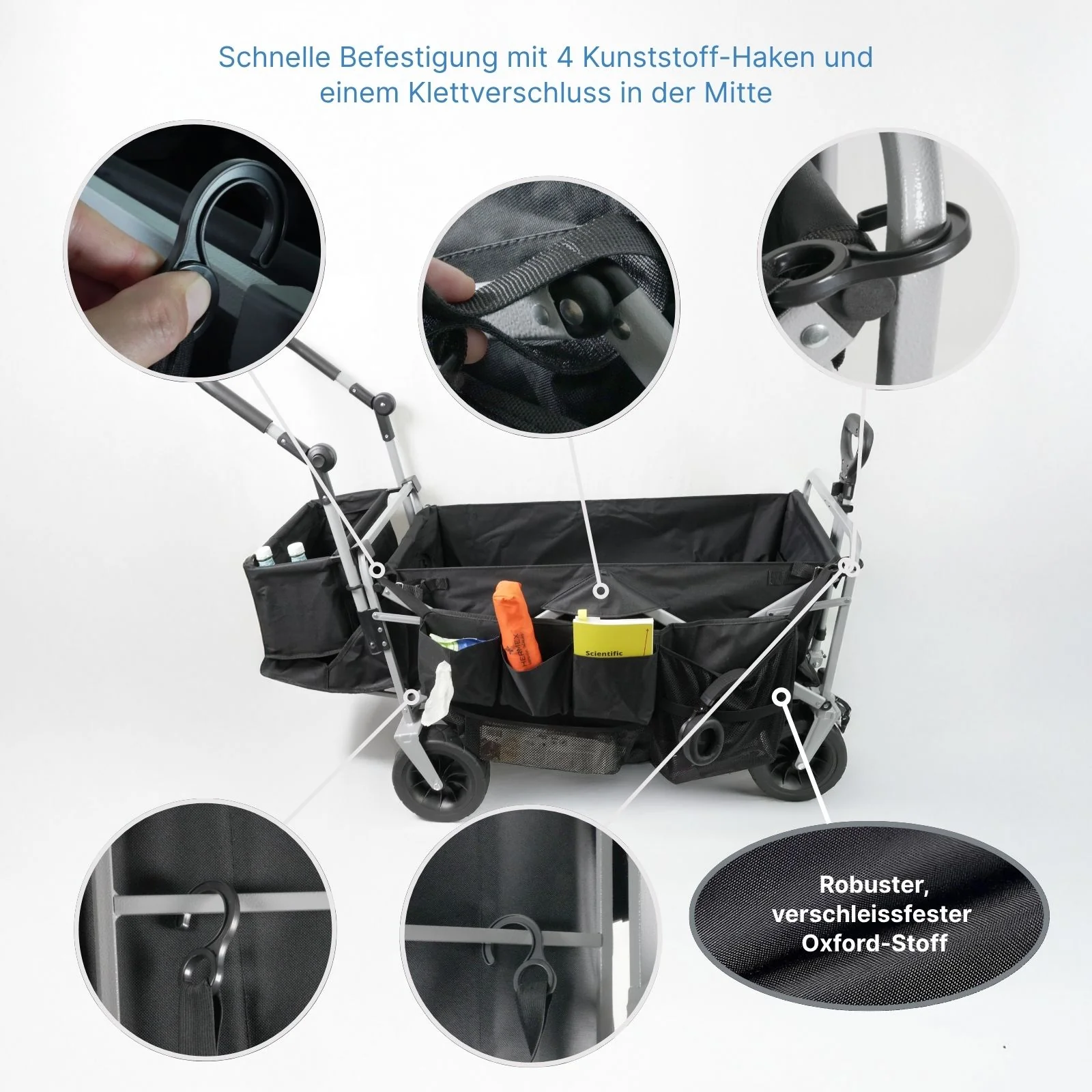 Aufbewahrungstasche für Bollerwagen 126073 Zusatztasche Seitentasche - Image 5