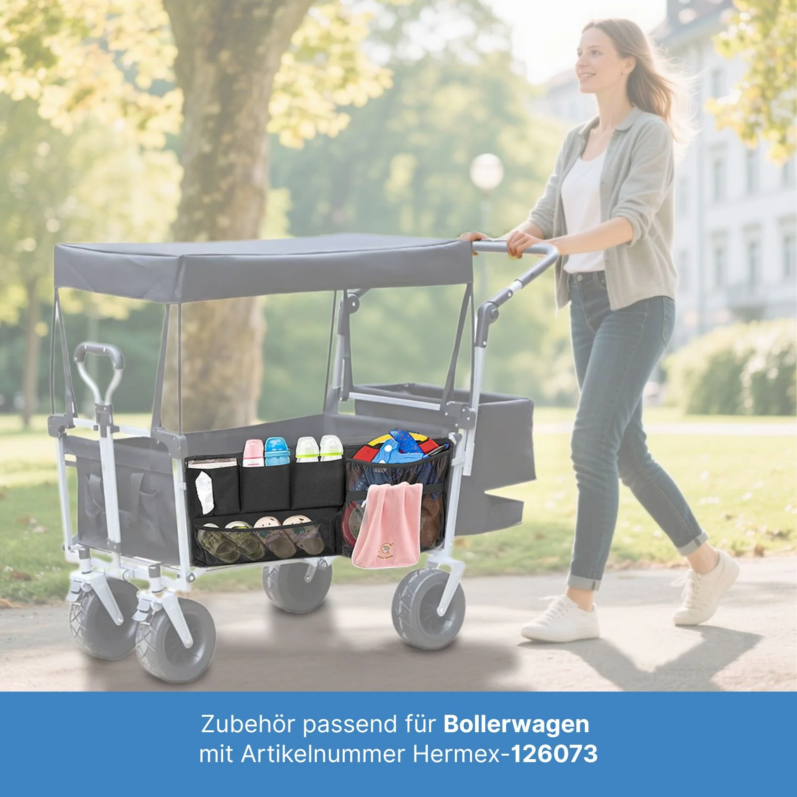 Aufbewahrungstasche für Bollerwagen 126073 Zusatztasche Seitentasche - Image 6
