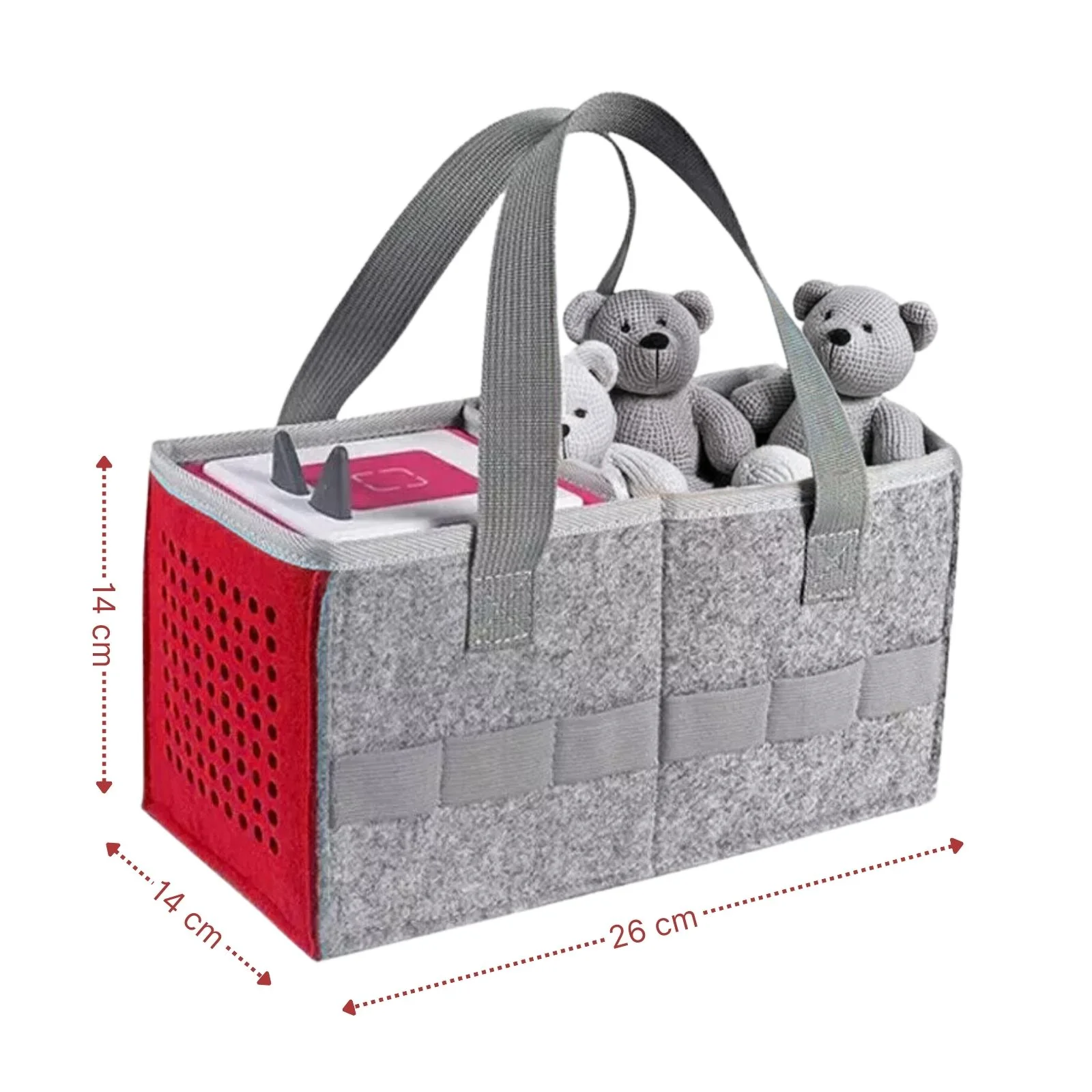 Aufbewahrungstasche für Hörspielbox und Figuren Organizer-Tasche für Hörspiel Rot - Image 6
