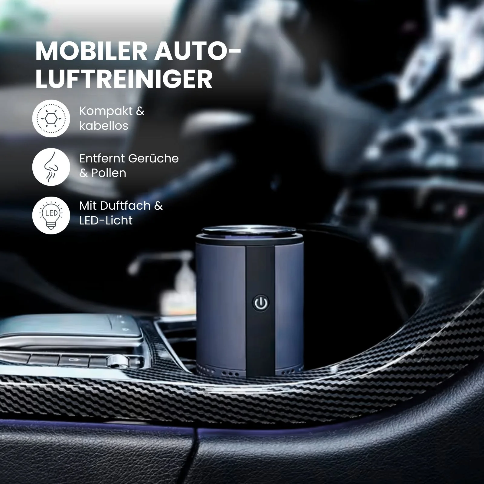 Auto-Luftreiniger Mobiler Luftfilter Mini-Luftreiniger Luftionisator - Image 2