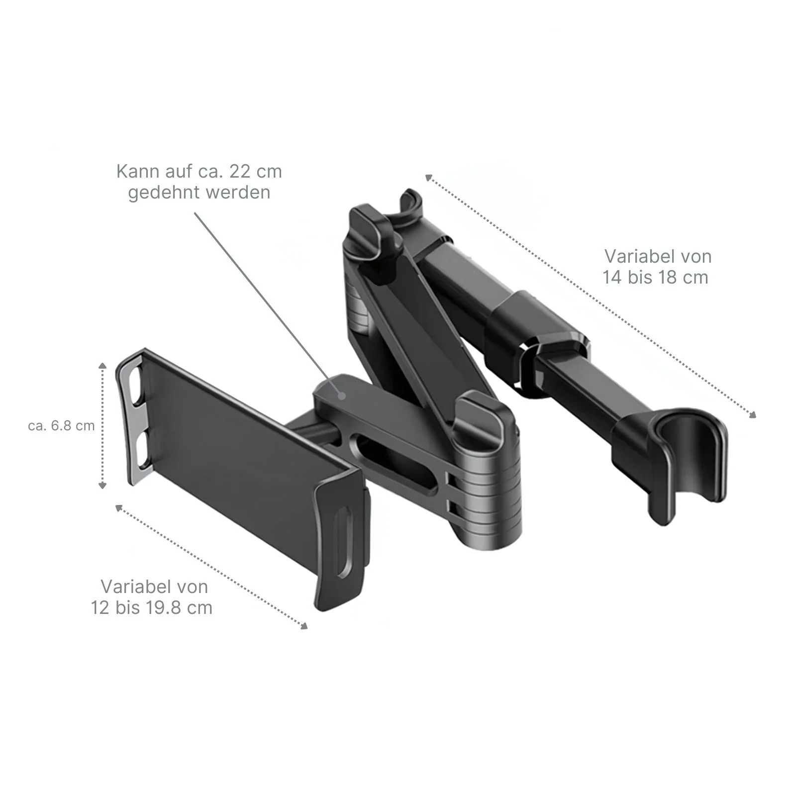 Auto-Tablelthalter Kopfstützenhalterung für Tablet Tablethalterung Handyhalterung - Image 2