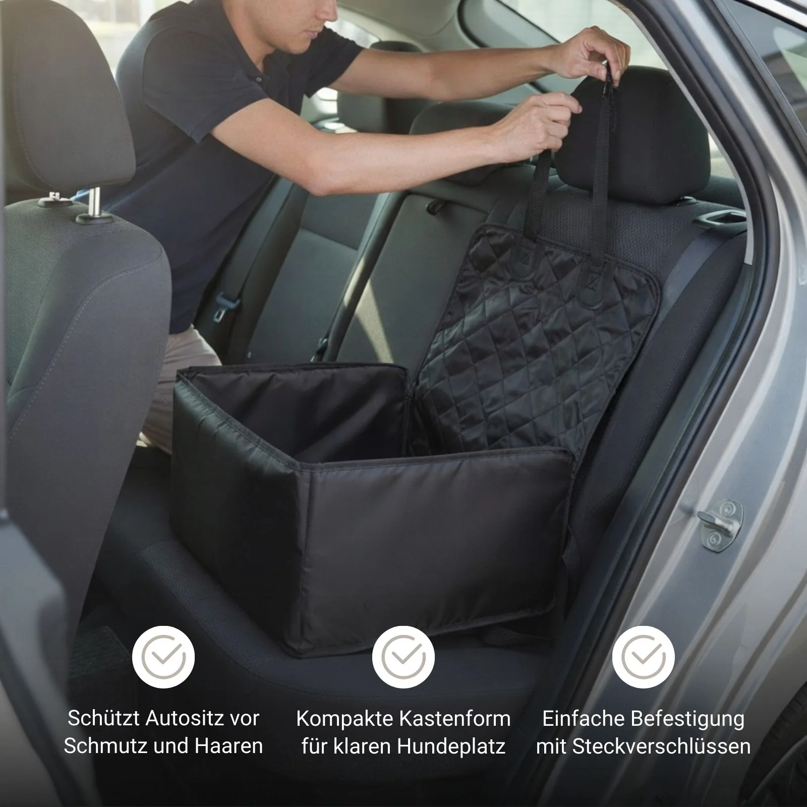 Autositzschondecke Autositz-Hundebox Autositzschutz Hund Sitzschoner - Image 3
