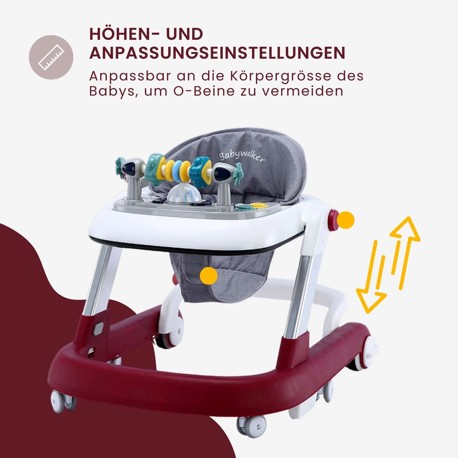 Baby Walker Lauflernwagen Lauflernhilfe Laufwagen Gehfrei Laufhilfe Kleinkinder - Image 9