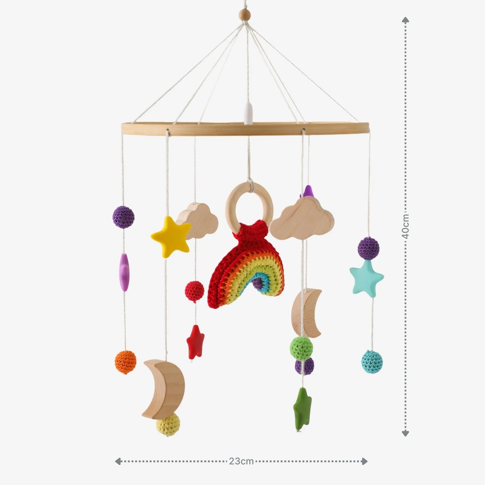Babymobile Regenbogen Hängemobile Mobile Babyspielzeug Schlafmobile - Image 6