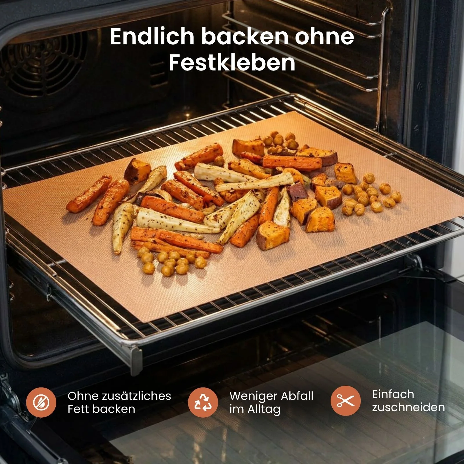 Backmatte Antihaft-Backmatte Dauerbackfolie Backunterlage Backfolie - Image 2