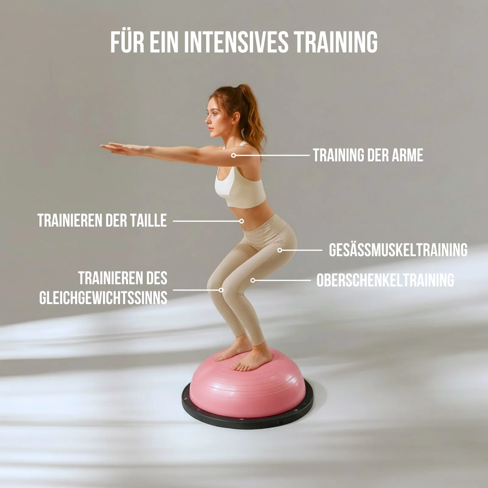 Balanceball Gymnastikball-Halbkugel Balancetrainer Gleichgewichtsball - Image 6