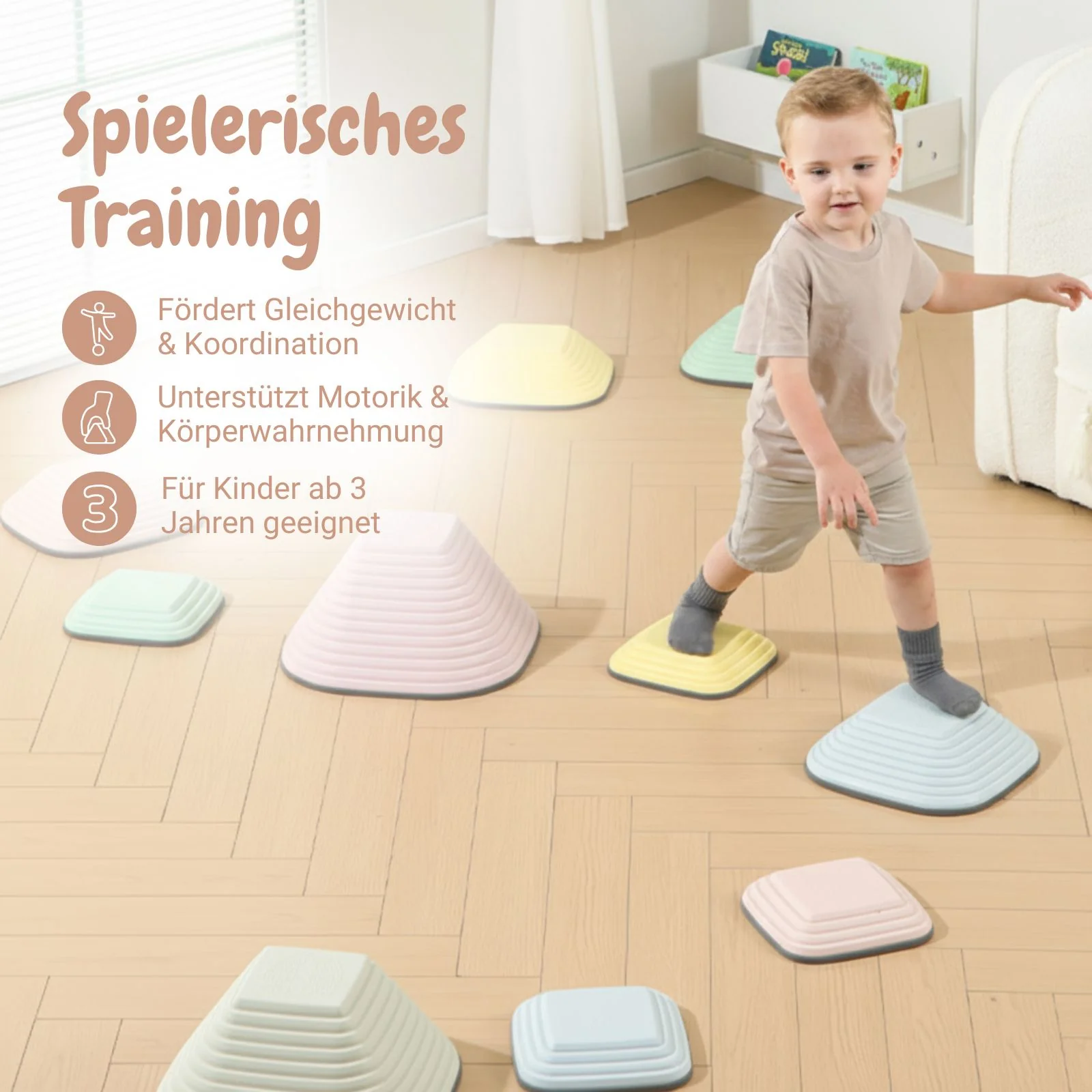 Balanciersteine Balance Trainer Trittsteine Fluss-Steine Balancespiel - Image 2