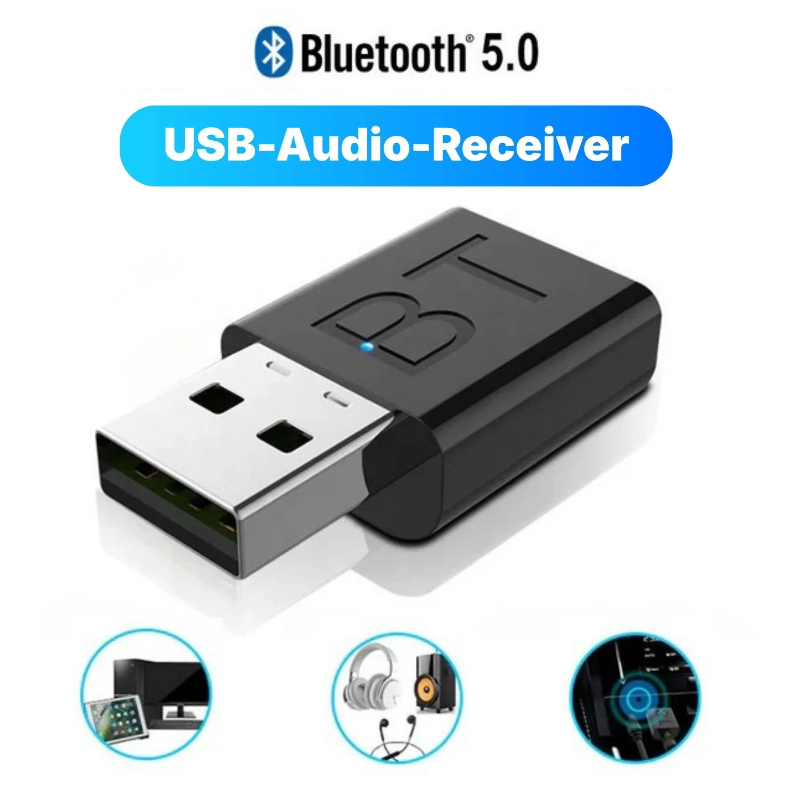 Bluetooth 5.0 USB-Audio-Receiver USB Audio-Adapter - Image 2
