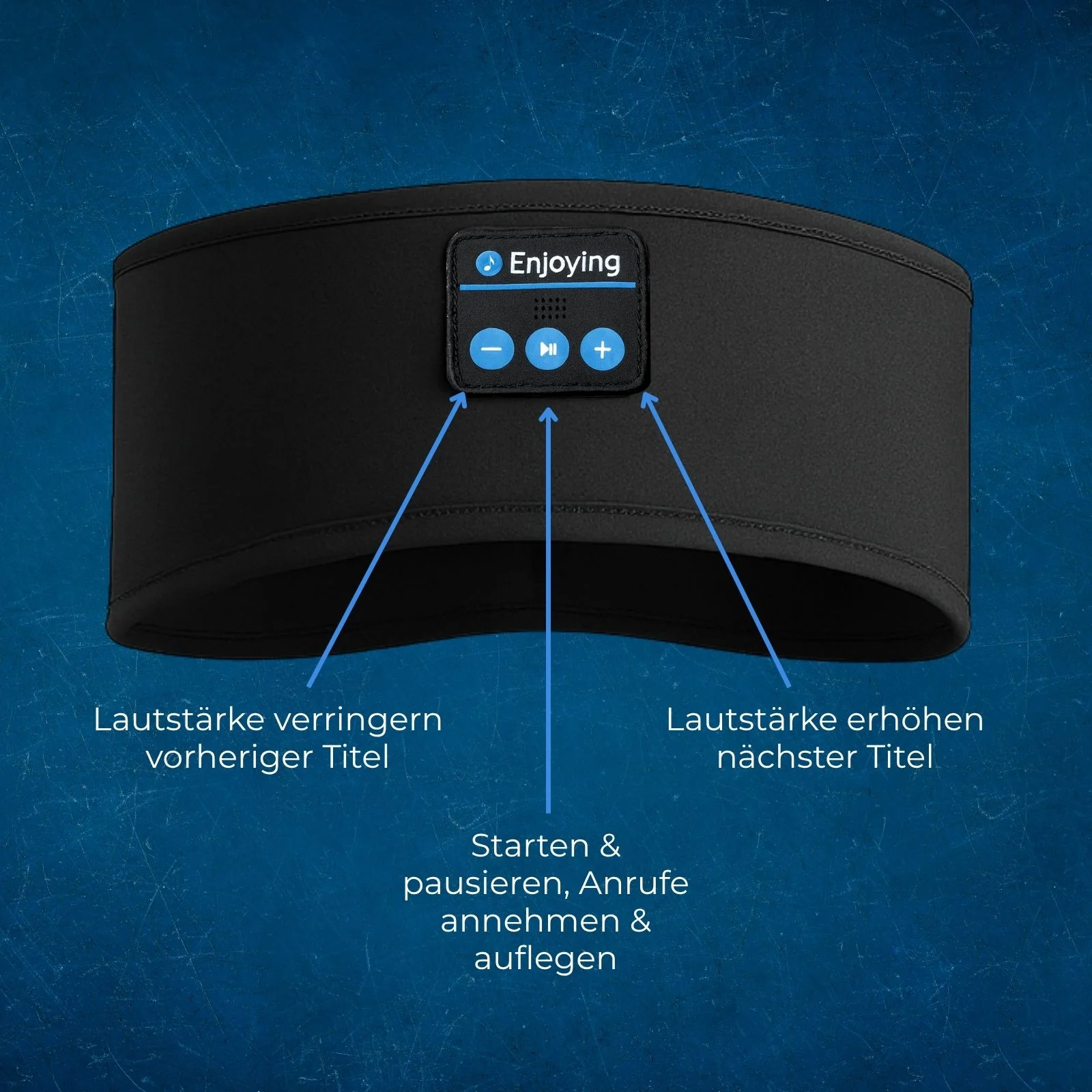 Bluetooth Schlafmaske Kopfband mit Stereo Kopfhörern Augenmaske - Image 5