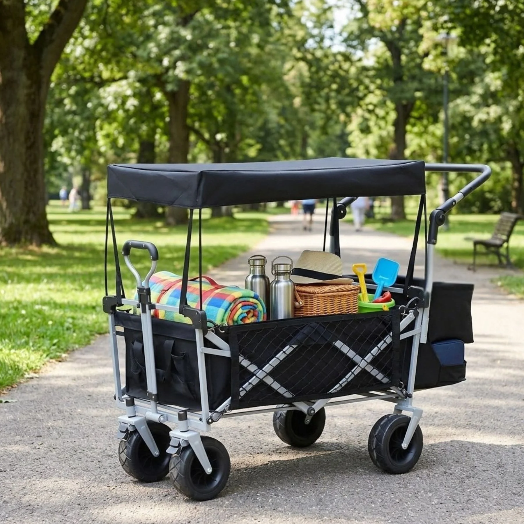 Bollerwagen mit Netztaschen Leiterwagen mit Seitentaschen - Image 2