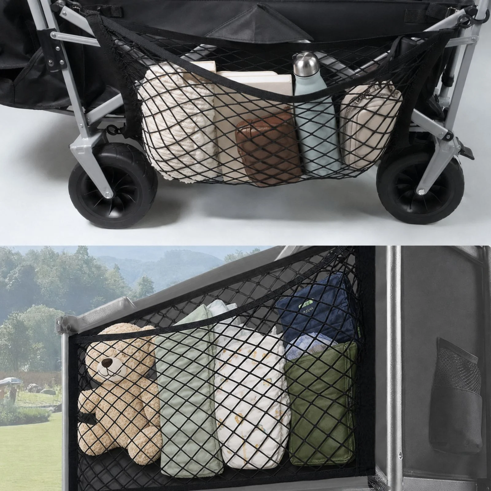 Bollerwagen mit Netztasche und Aufbewahrungstasche - Image 3