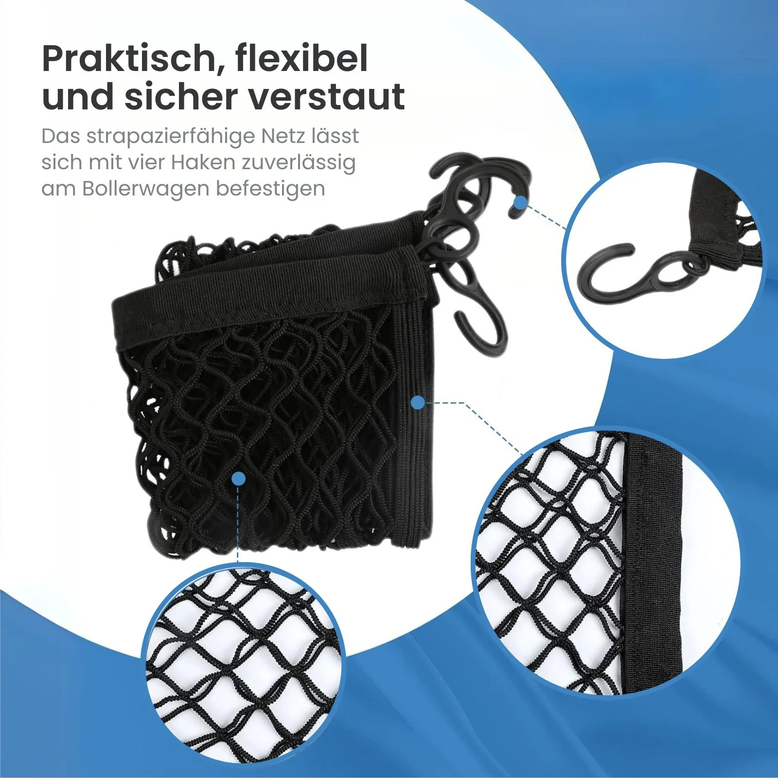 Bollerwagen mit Netztasche und Aufbewahrungstasche - Image 4