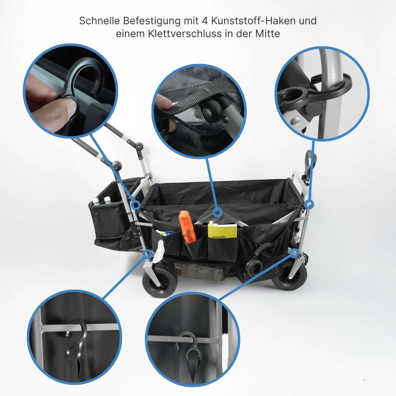 Bollerwagen mit Netztasche und Aufbewahrungstasche - Image 6