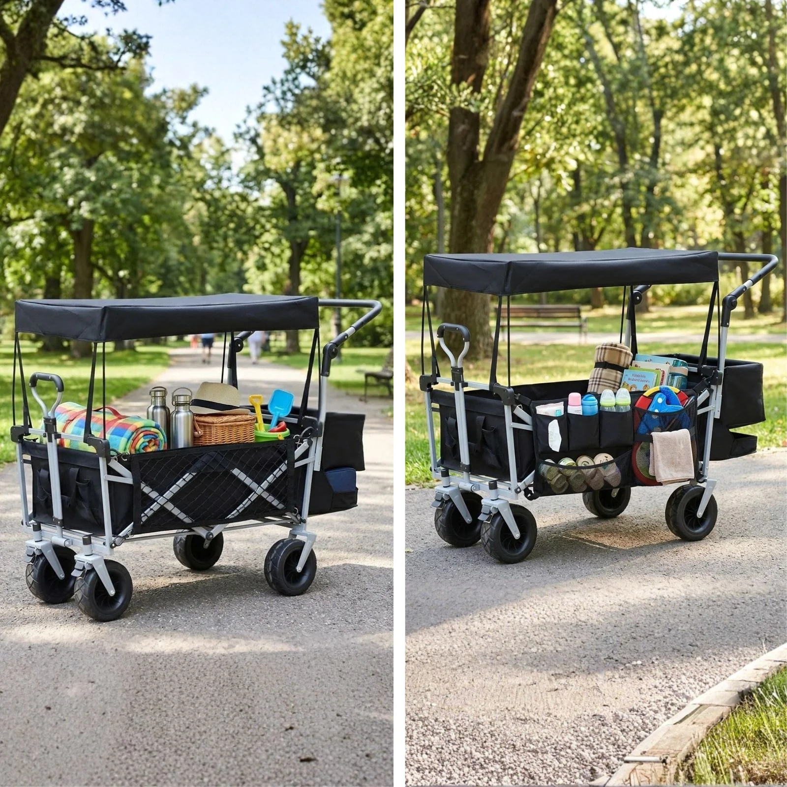 Bollerwagen mit Netztasche und Aufbewahrungstasche - Image 9