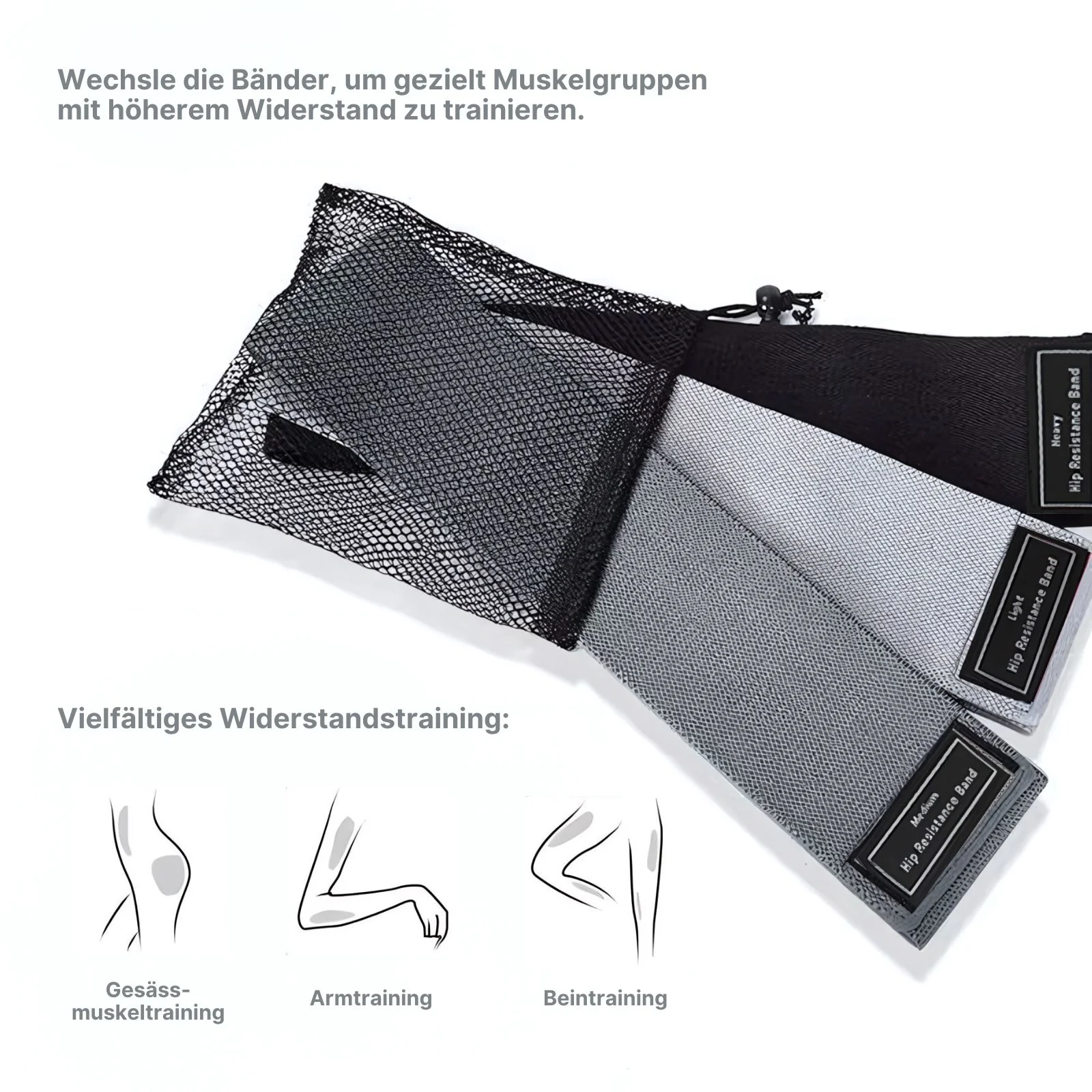 Booty-Band Hip-Resistance-Band Glute-Band Trainingsband Fitnessband - Image 5