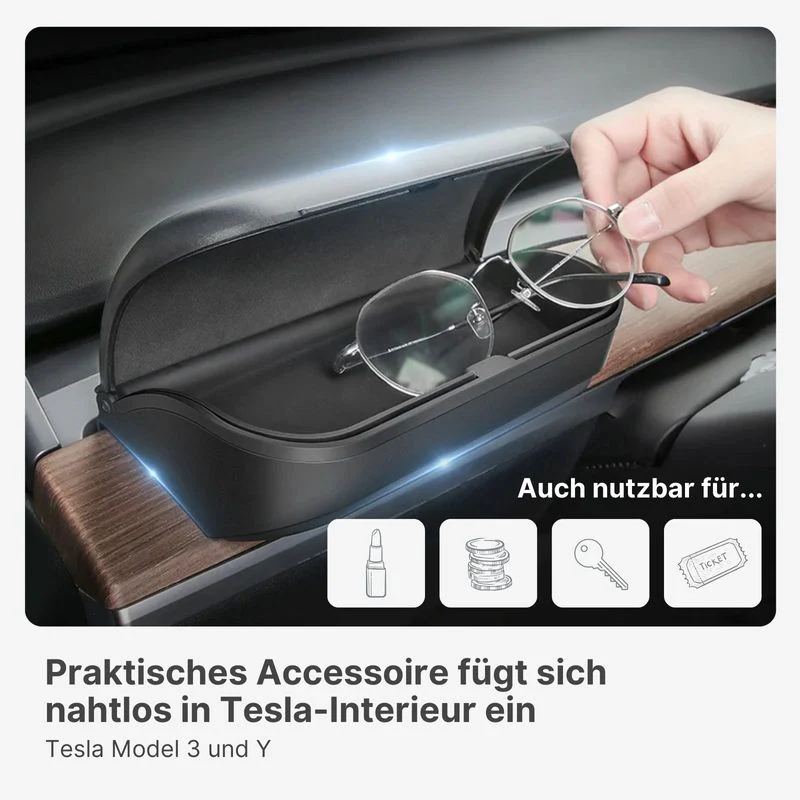 Alternatives Brillenetui für Tesla Model 3 Y Sonnenbrillenhalter für Armaturenbrett - Image 2