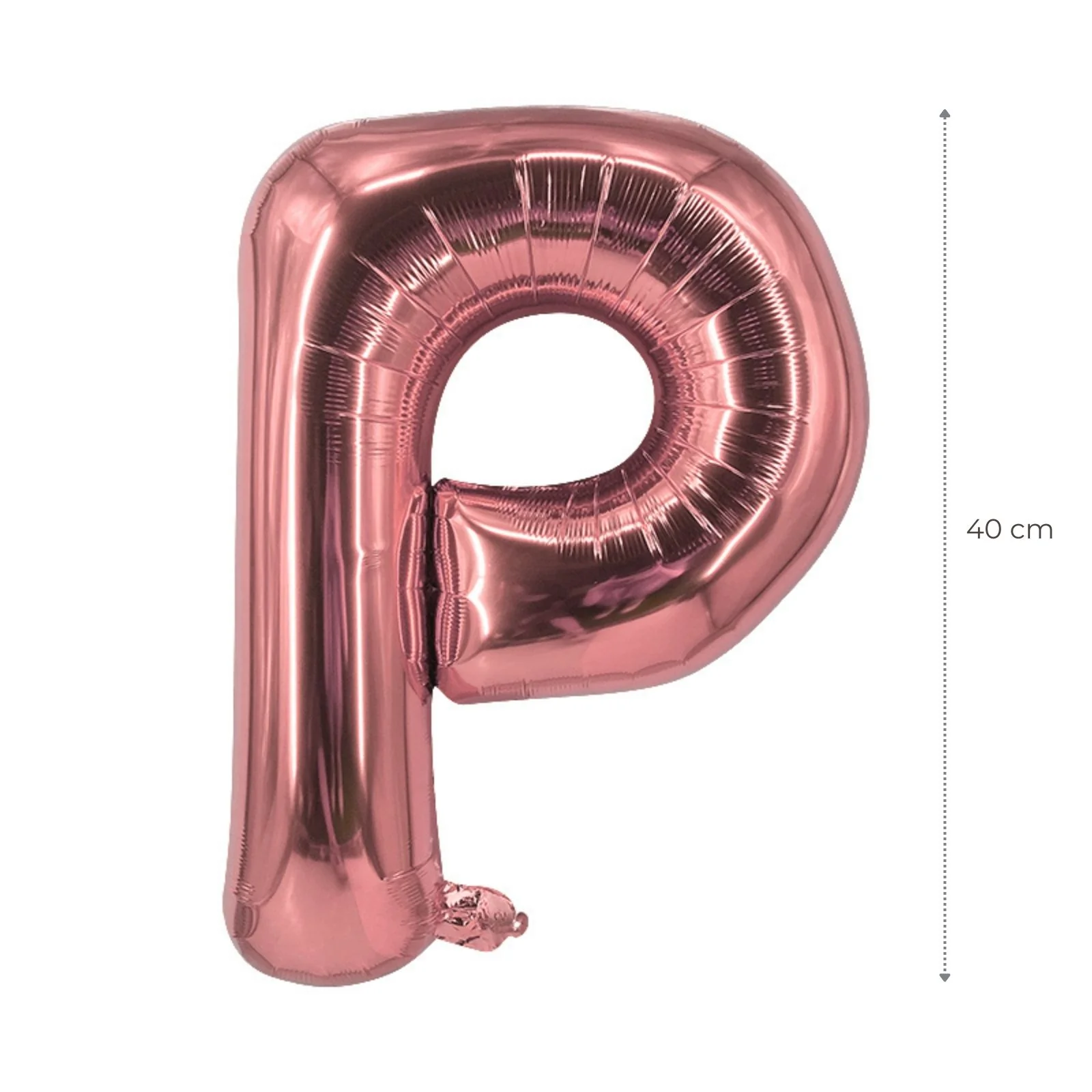 Buchstabenballon P Roségold Geburtstagsparty Ballon Folienballon 40cm - Image 2