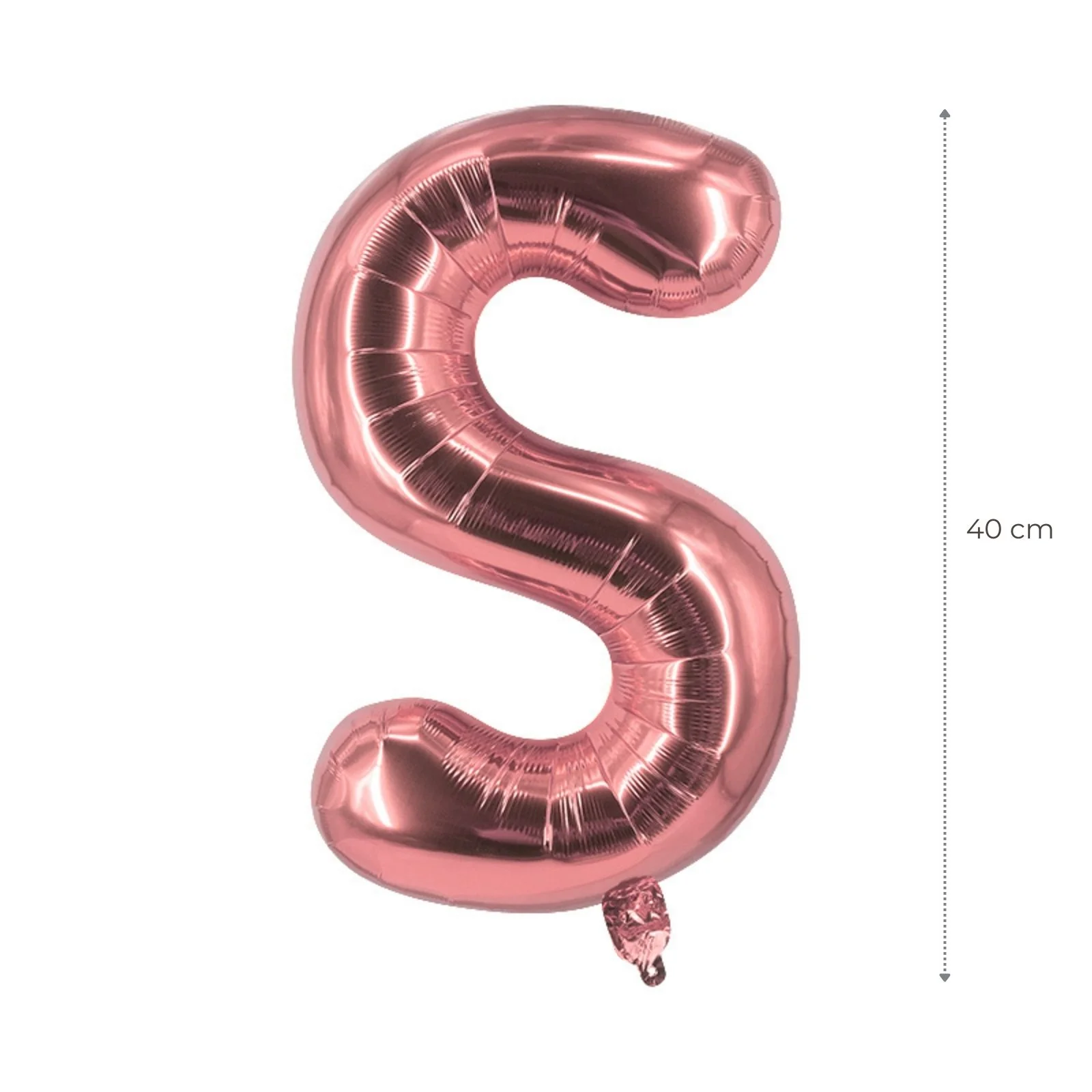 Buchstabenballon S Roségold Geburtstagsparty Ballon Folienballon 40cm - Image 2
