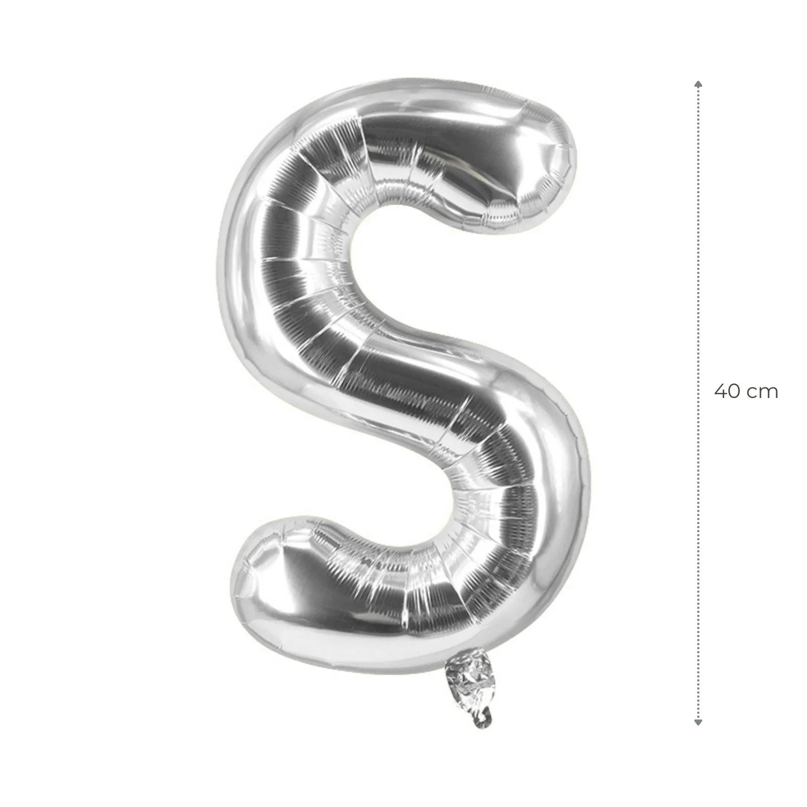 Buchstabenballon S Silbrig Geburtstagsparty Ballon Folienballon 40cm - Image 2