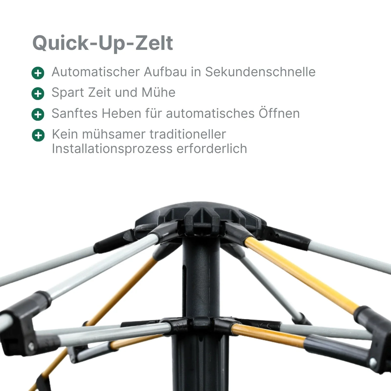 Campingzelt für 3-4 Personen Quick-Up-Zelt Automatikzelt Festivalzelt - Image 2