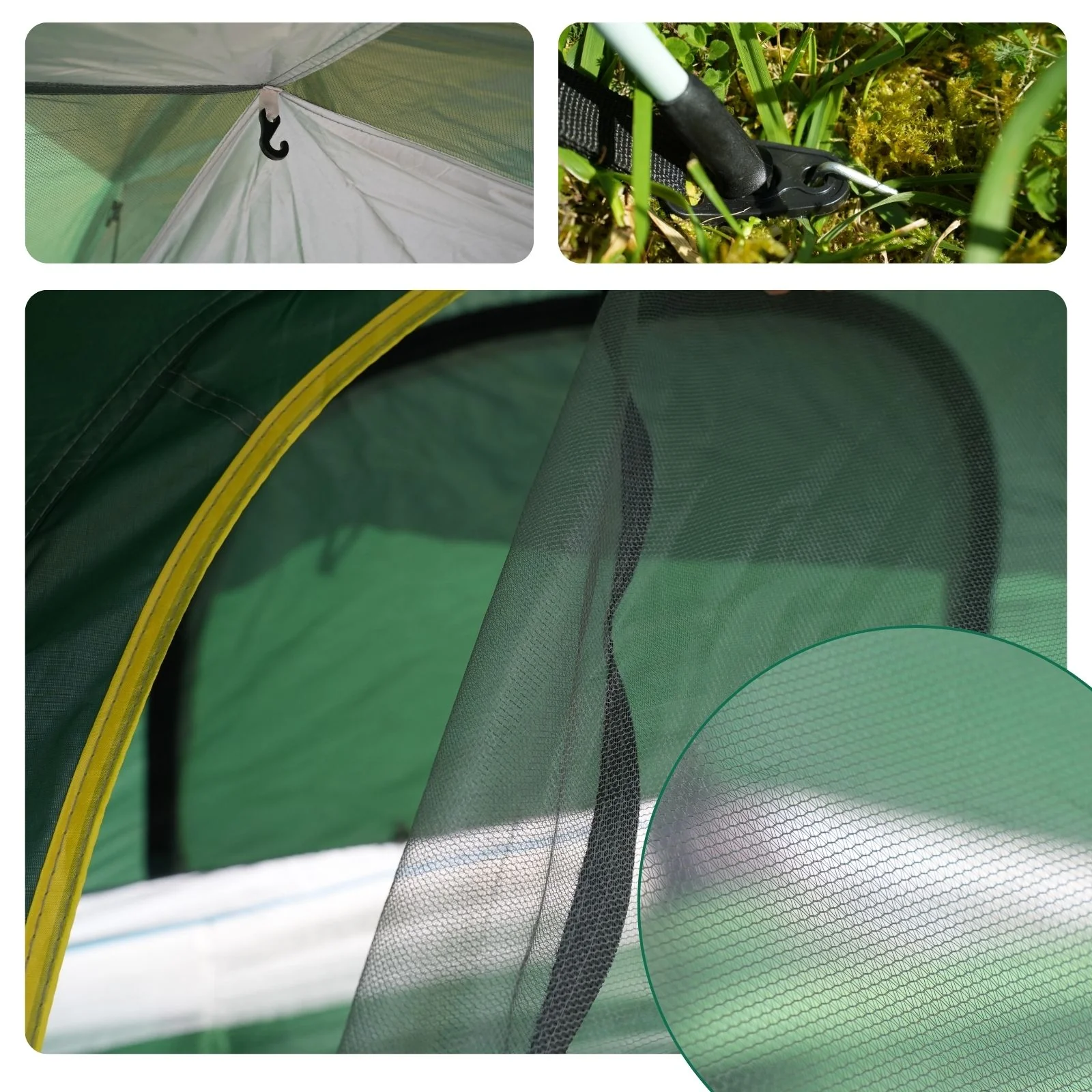 Campingzelt für 3-4 Personen Quick-Up-Zelt Automatikzelt Festivalzelt - Image 5