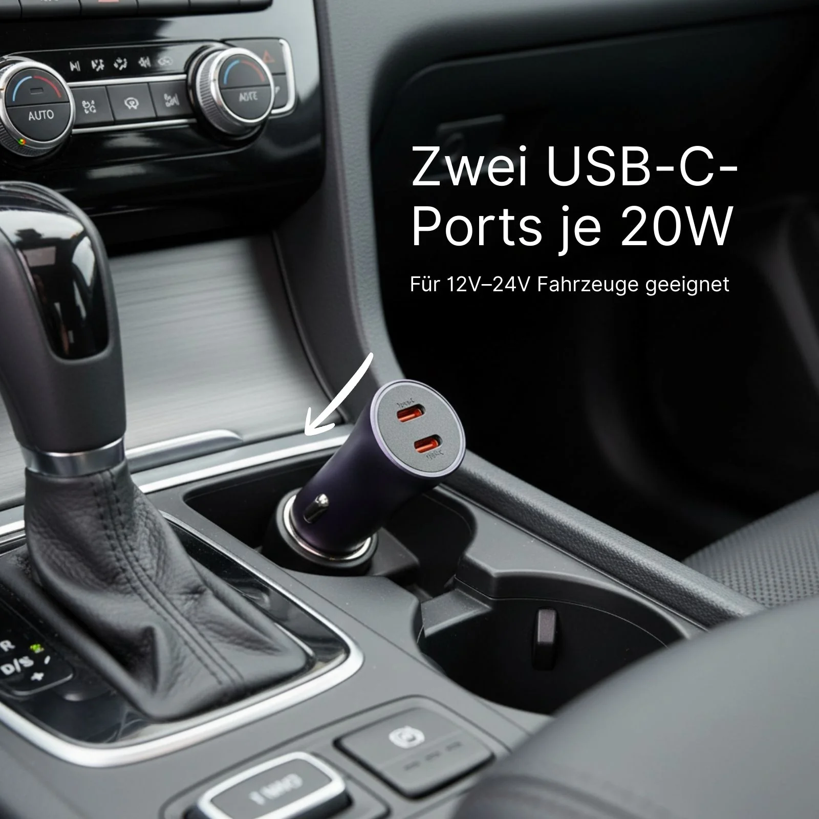 Car Charger USB-C KFZ-Ladegerät Auto-USB-Adapter Auto-Ladegerät - Image 2
