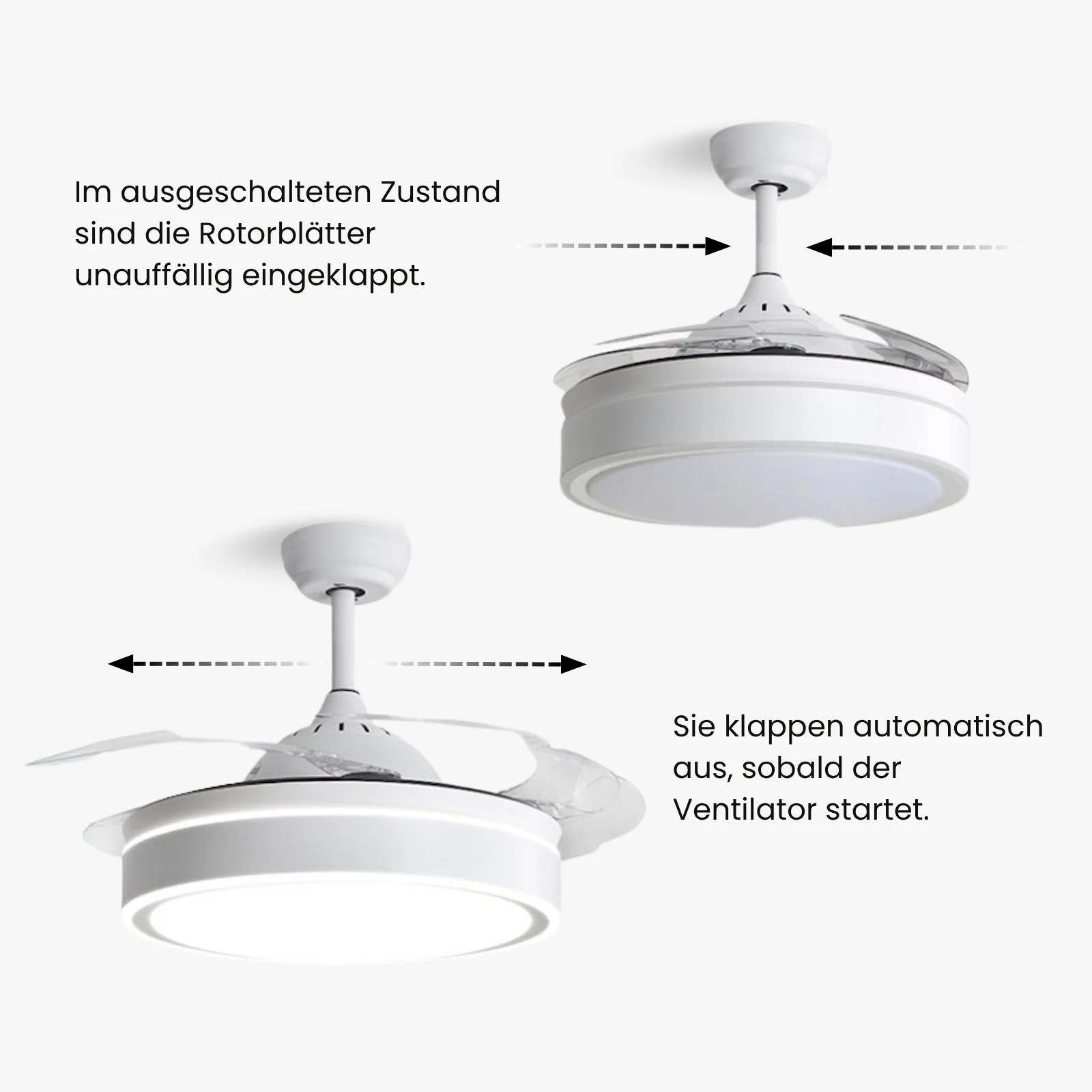 Deckenventilator mit LED-Beleuchtung Ventilator Deckengebläse - Image 6