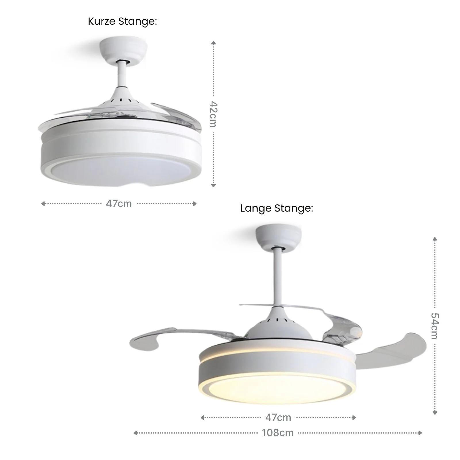 Deckenventilator mit LED-Beleuchtung Ventilator Deckengebläse - Image 8