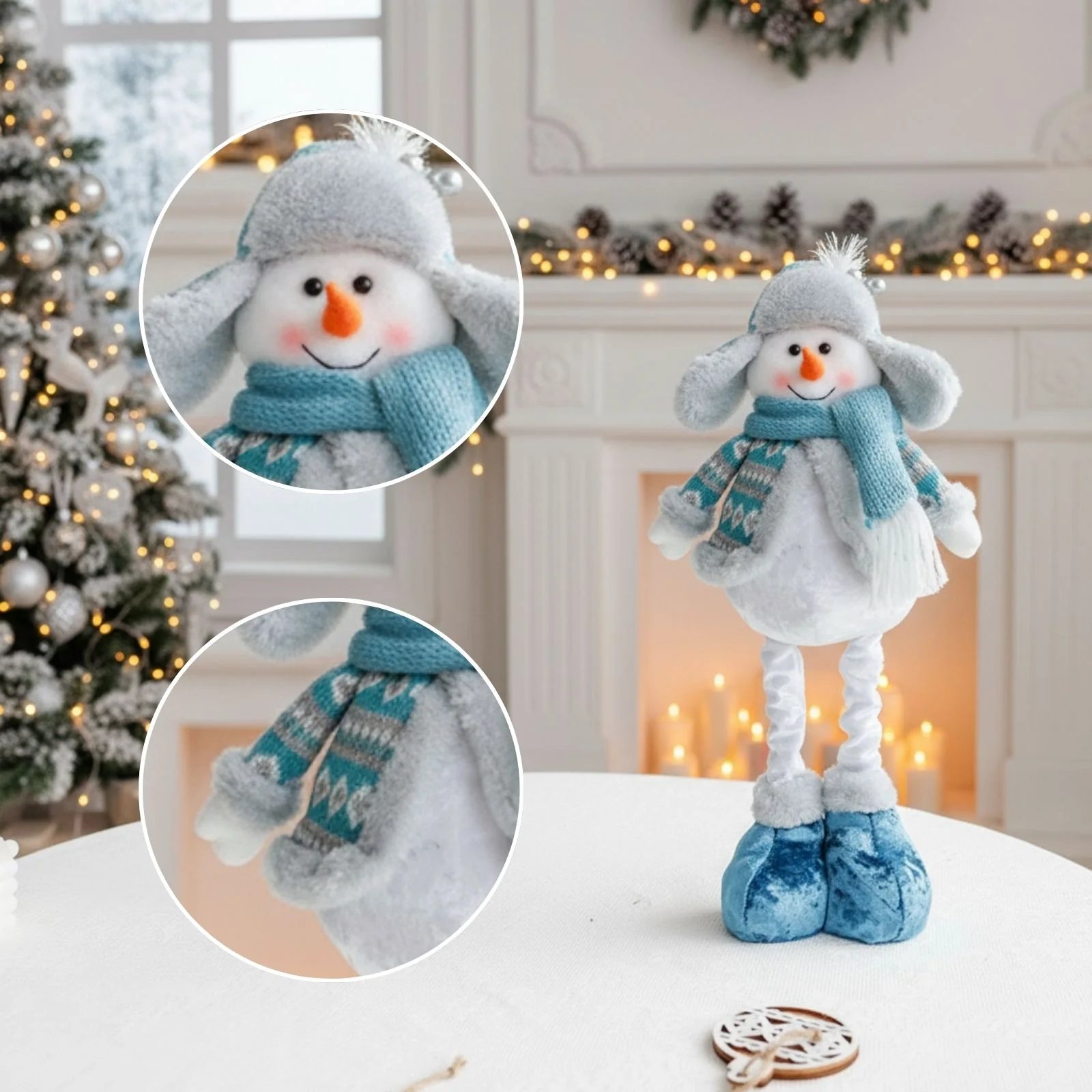 Deko-Schneemann Schneemannfigur Stehfigur Schneemann Dekofigur Winter - Image 3