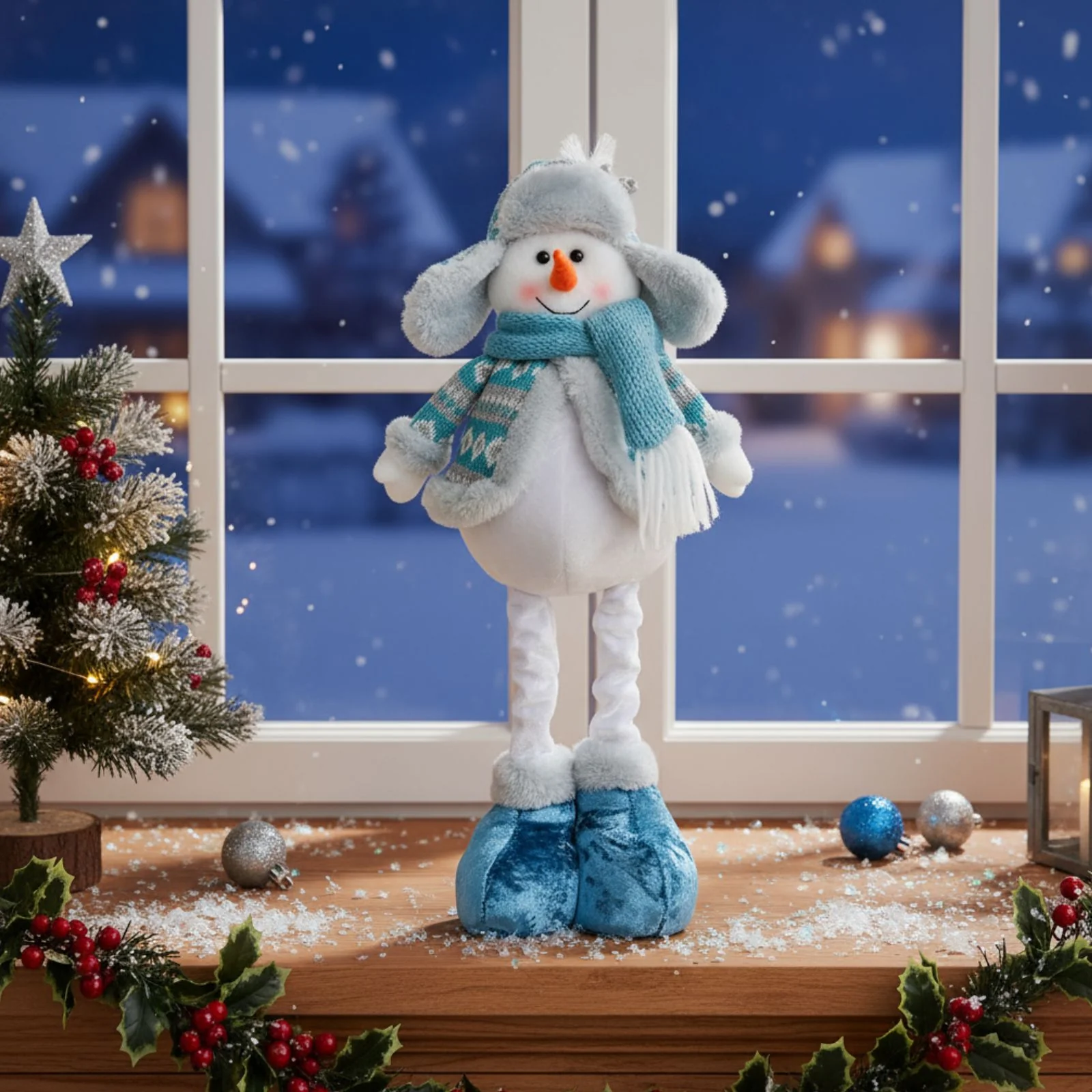 Deko-Schneemann Schneemannfigur Stehfigur Schneemann Dekofigur Winter - Image 6