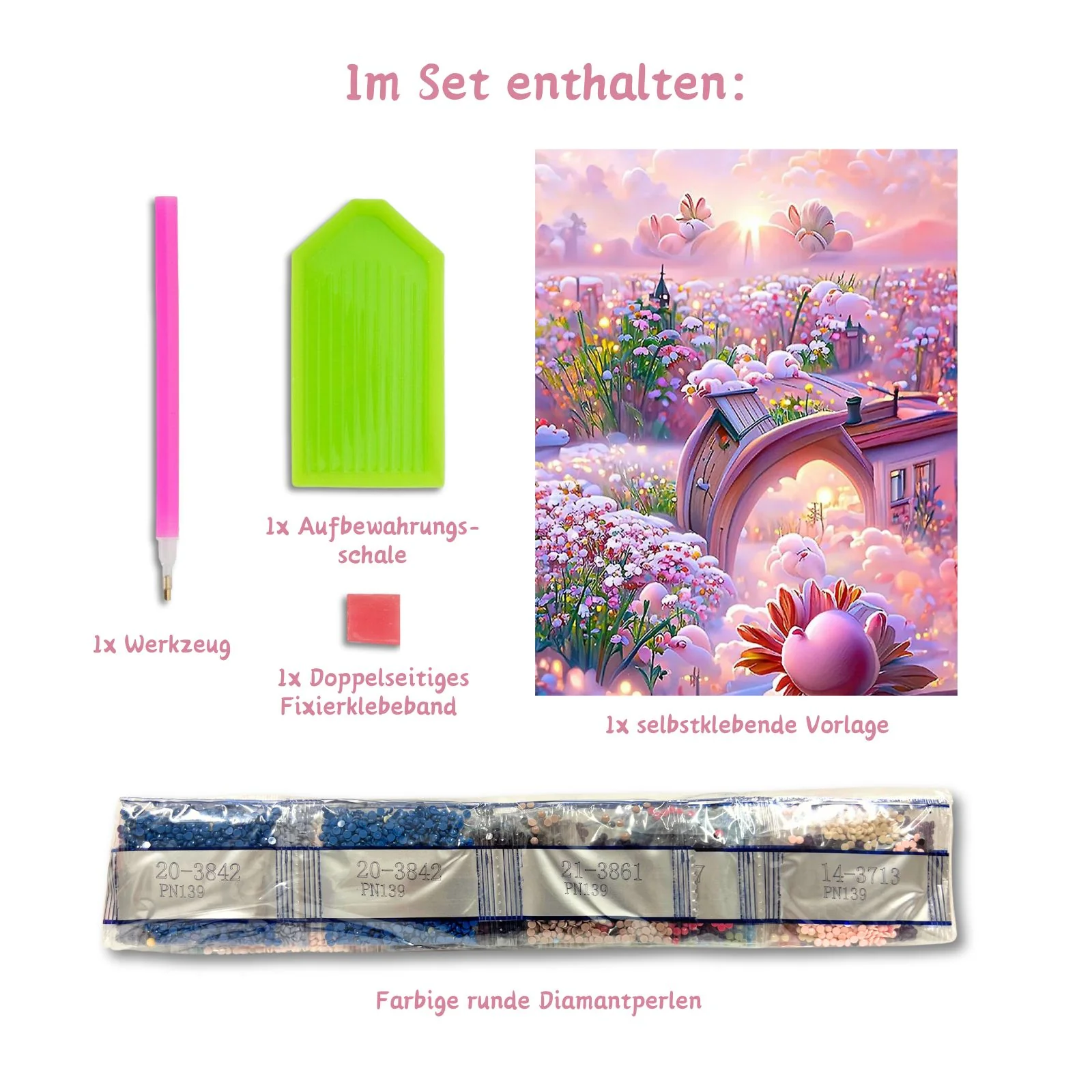 Strasssteinbild DIY-Diamantgemälde Diamantmalerei Diamond Painting Bastelset - Image 3