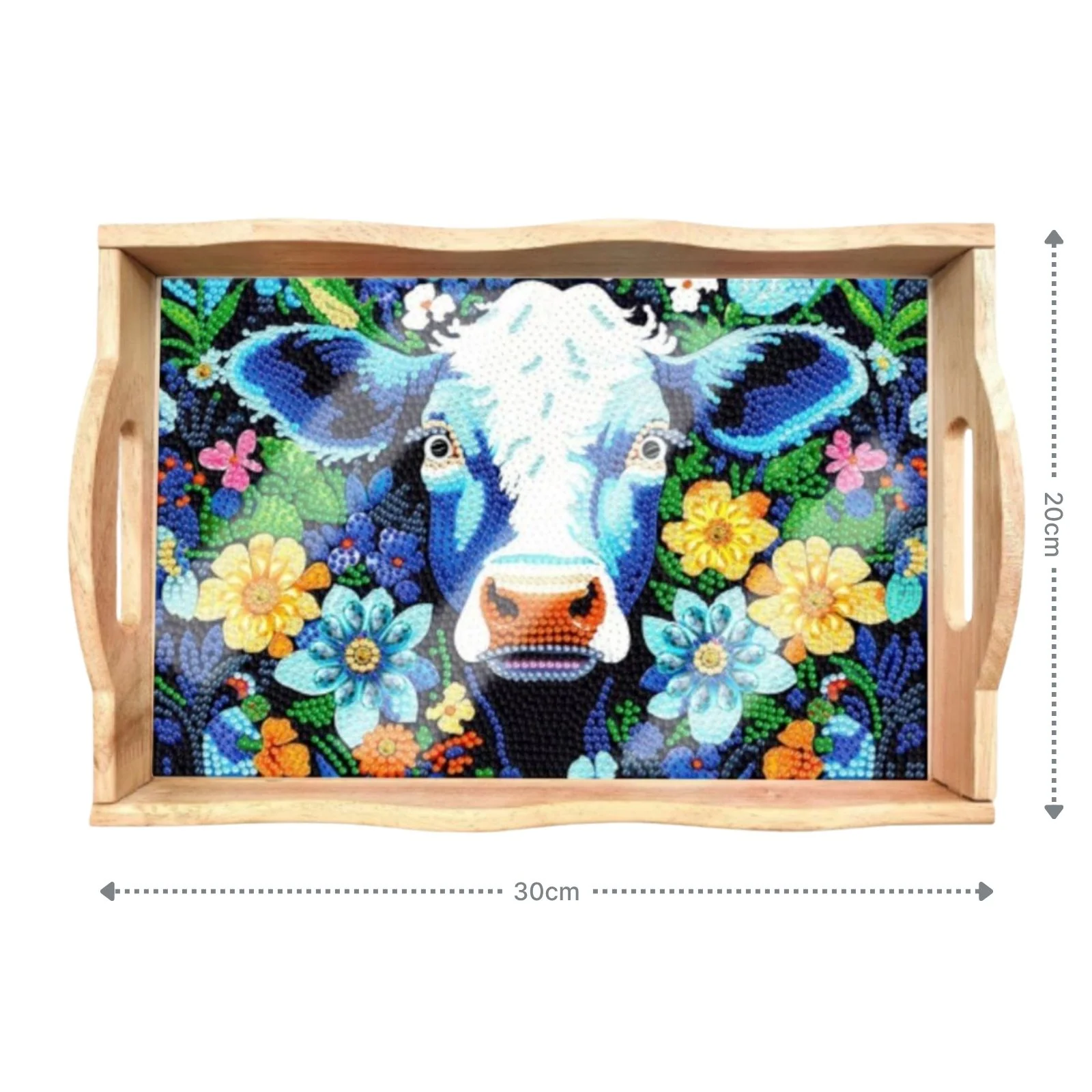 Diamond Painting Serviertablett Kuh Holztablett Servierplatte - Image 8