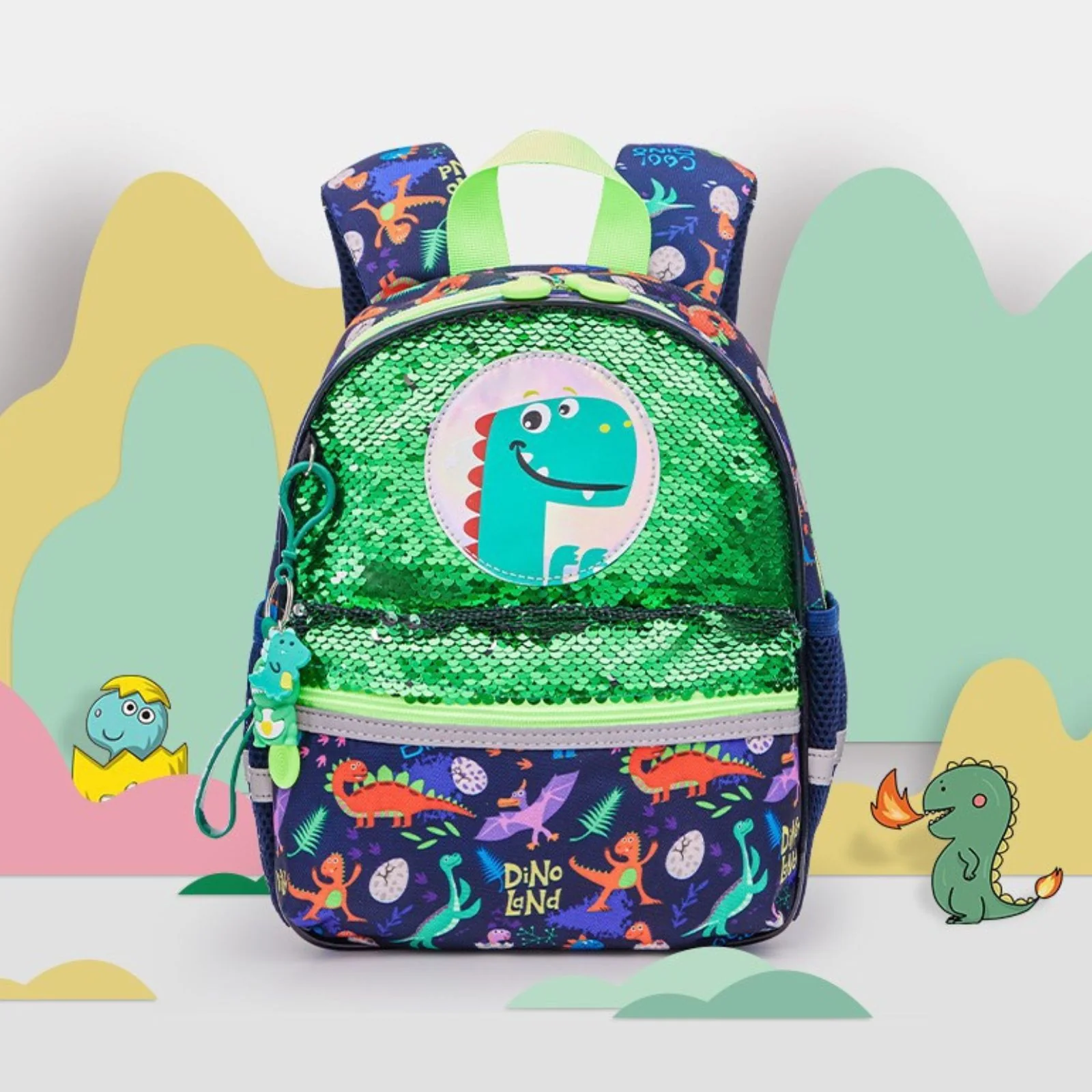 Dinosaurier-Rucksack Kinderrucksack Kindergartenrucksack Dino-Rucksack - Image 2