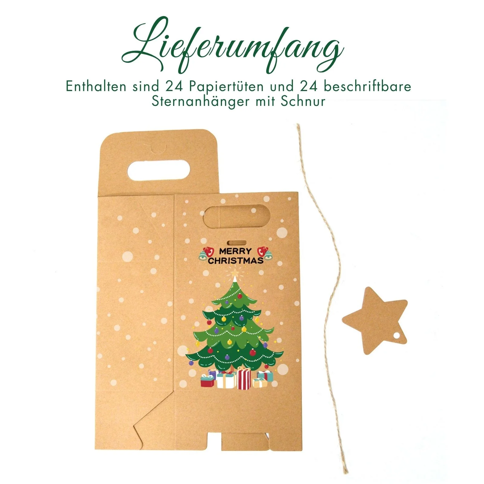 DIY Adventskalender Adventskalender-Säckli Weihnachts-Tüten Tütenset - Image 6