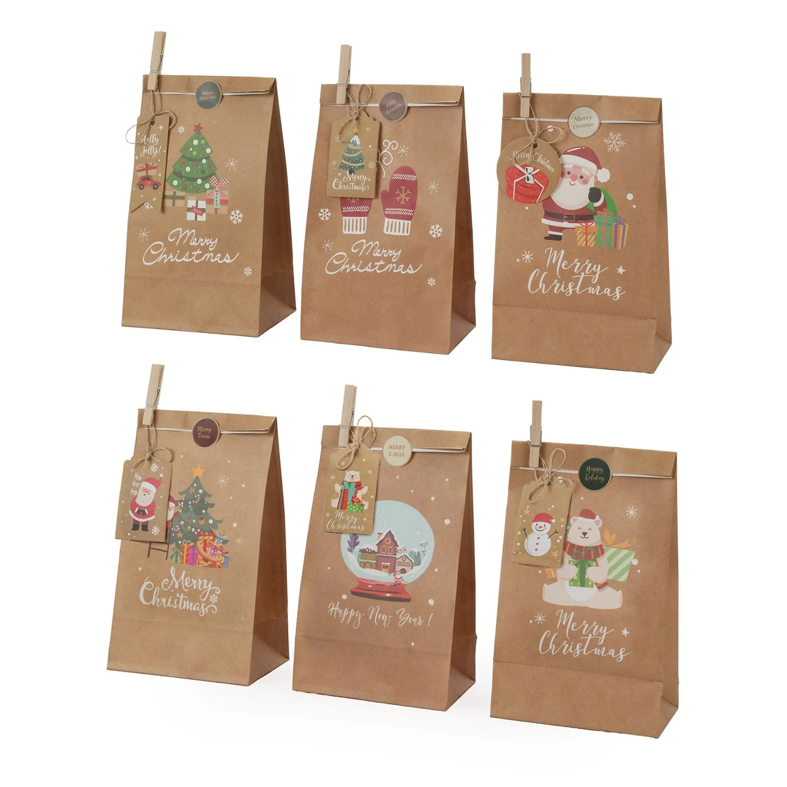 DIY Adventskalender Weihnachts-Tüten Adventskalender-Säckli Tütenset - Image 10