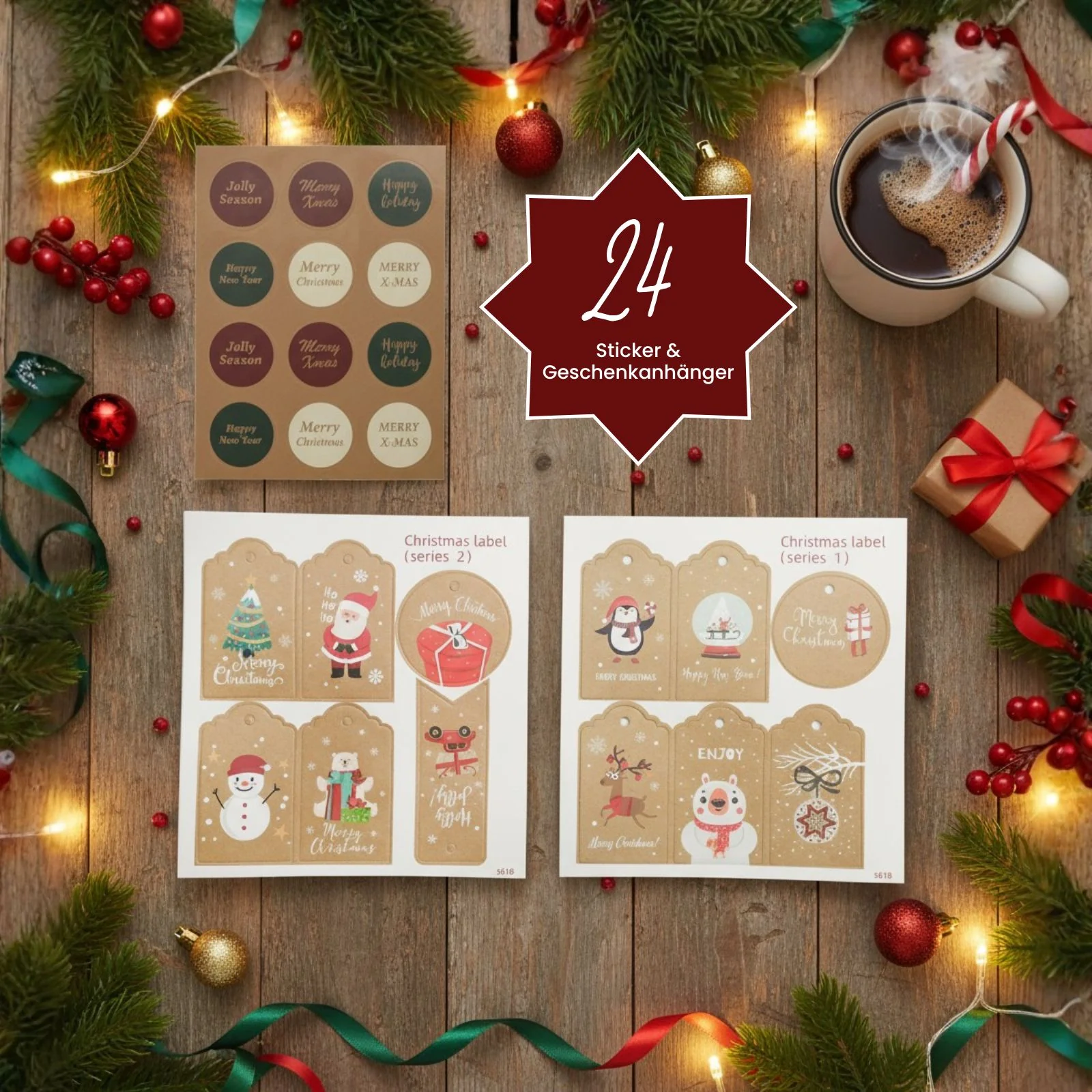 DIY Adventskalender Weihnachts-Tüten Adventskalender-Säckli Tütenset - Image 4