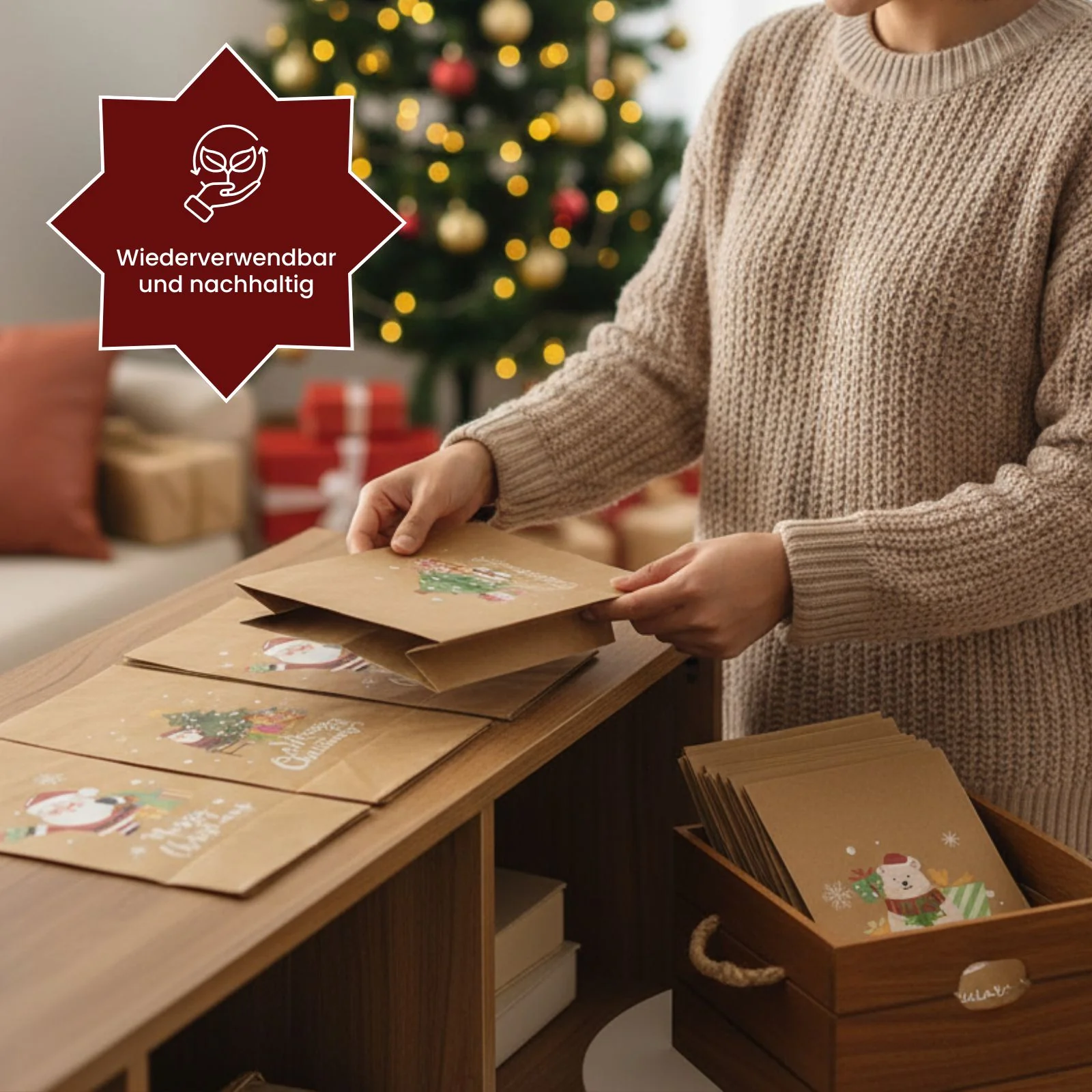 DIY Adventskalender Weihnachts-Tüten Adventskalender-Säckli Tütenset - Image 5